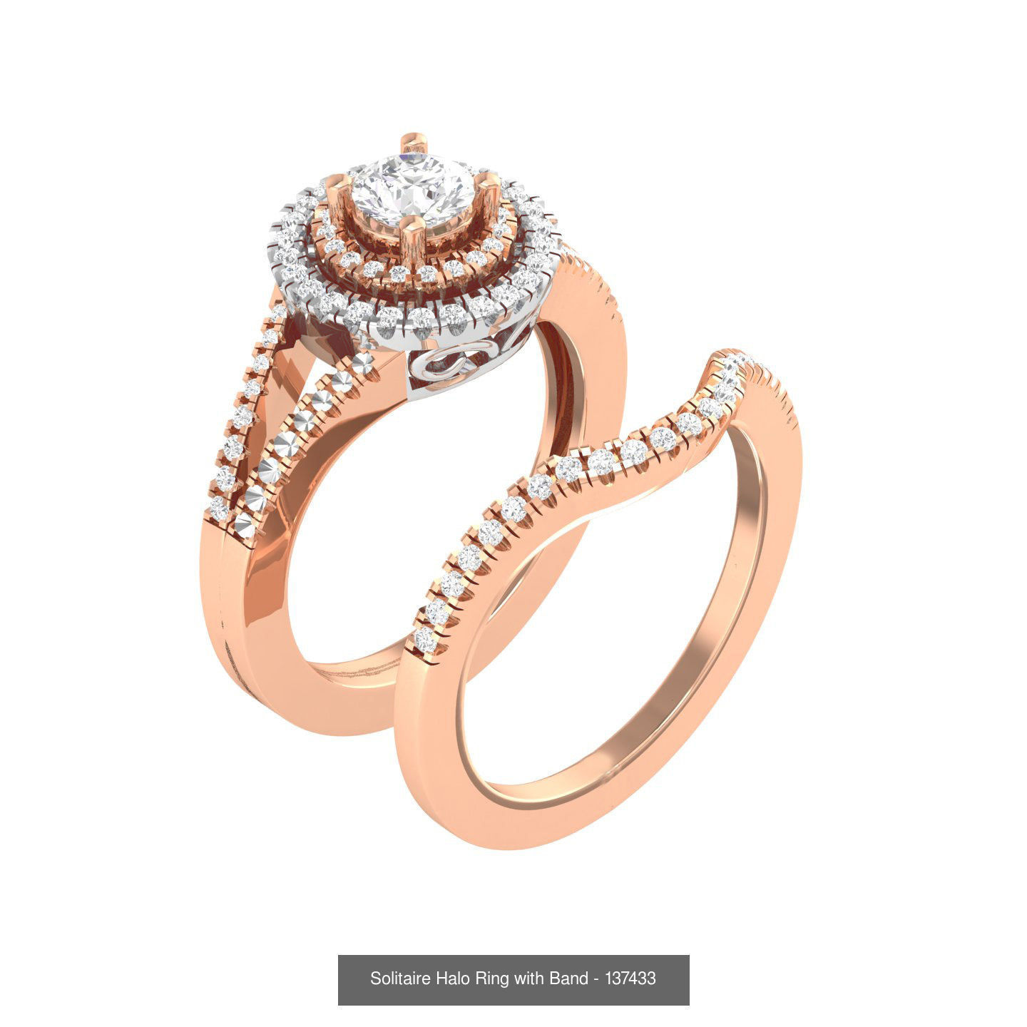 106 Halo ring with band 3dm stl render collection _70