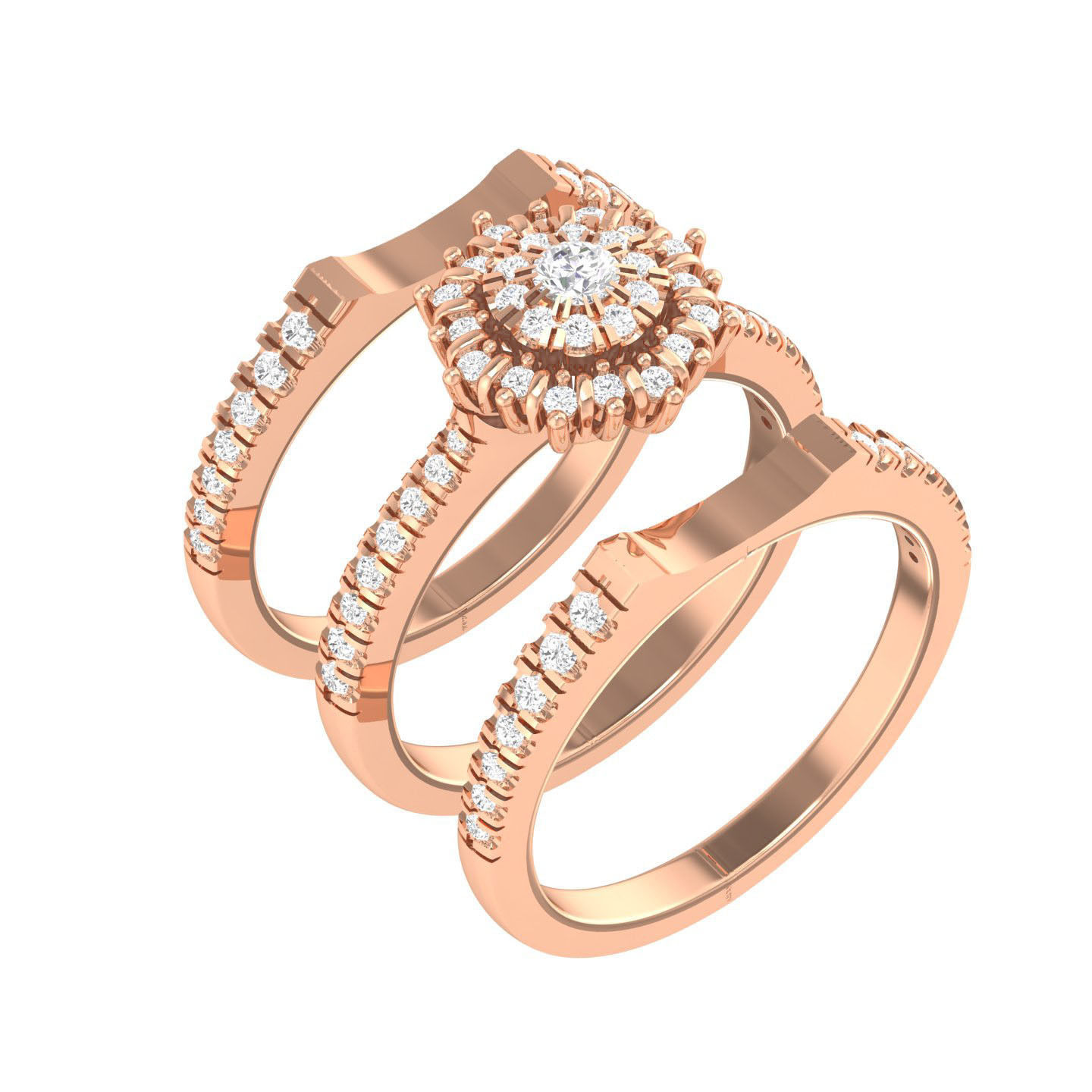 106 Halo ring with band 3dm stl render collection _25