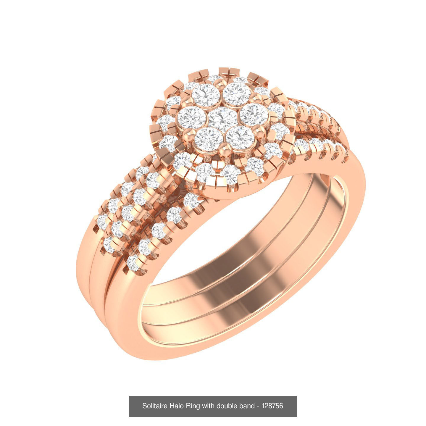 106 Halo ring with band 3dm stl render collection _134