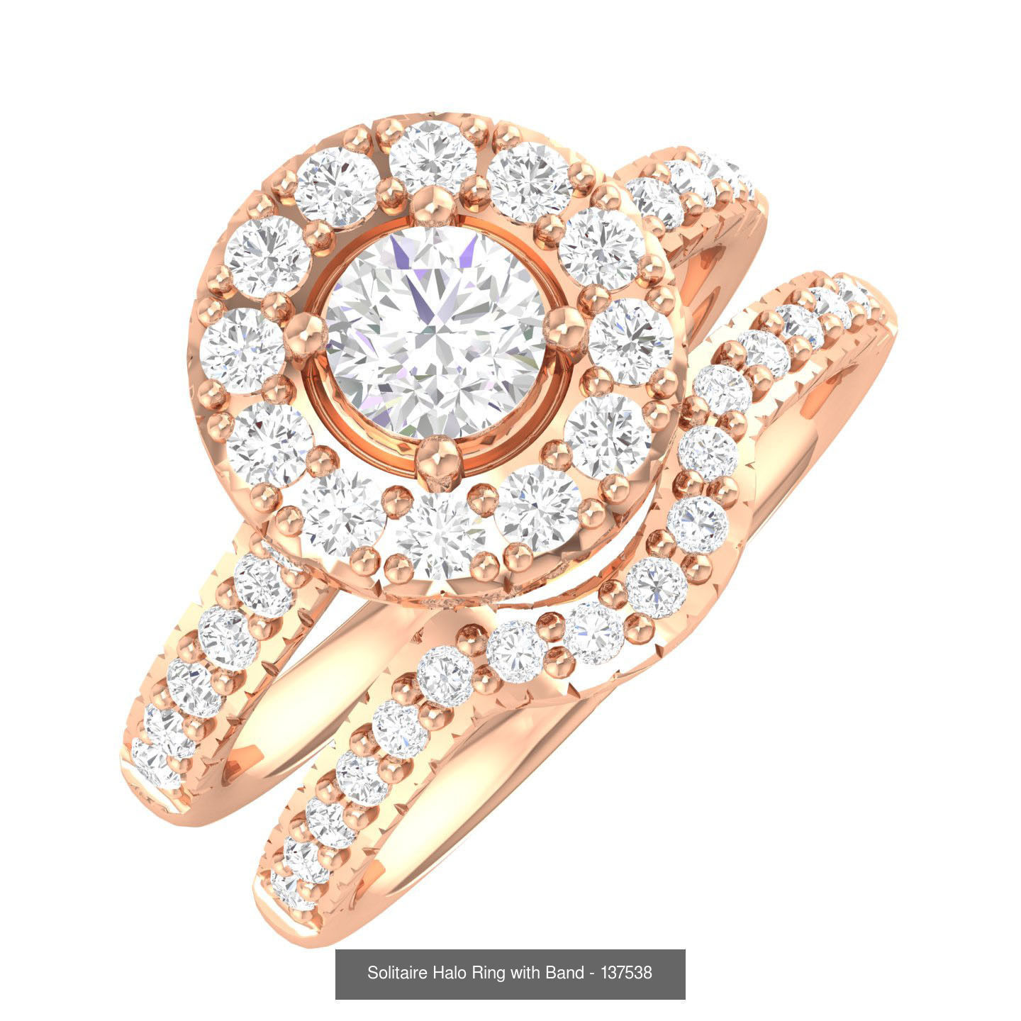 106 Halo ring with band 3dm stl render collection _54