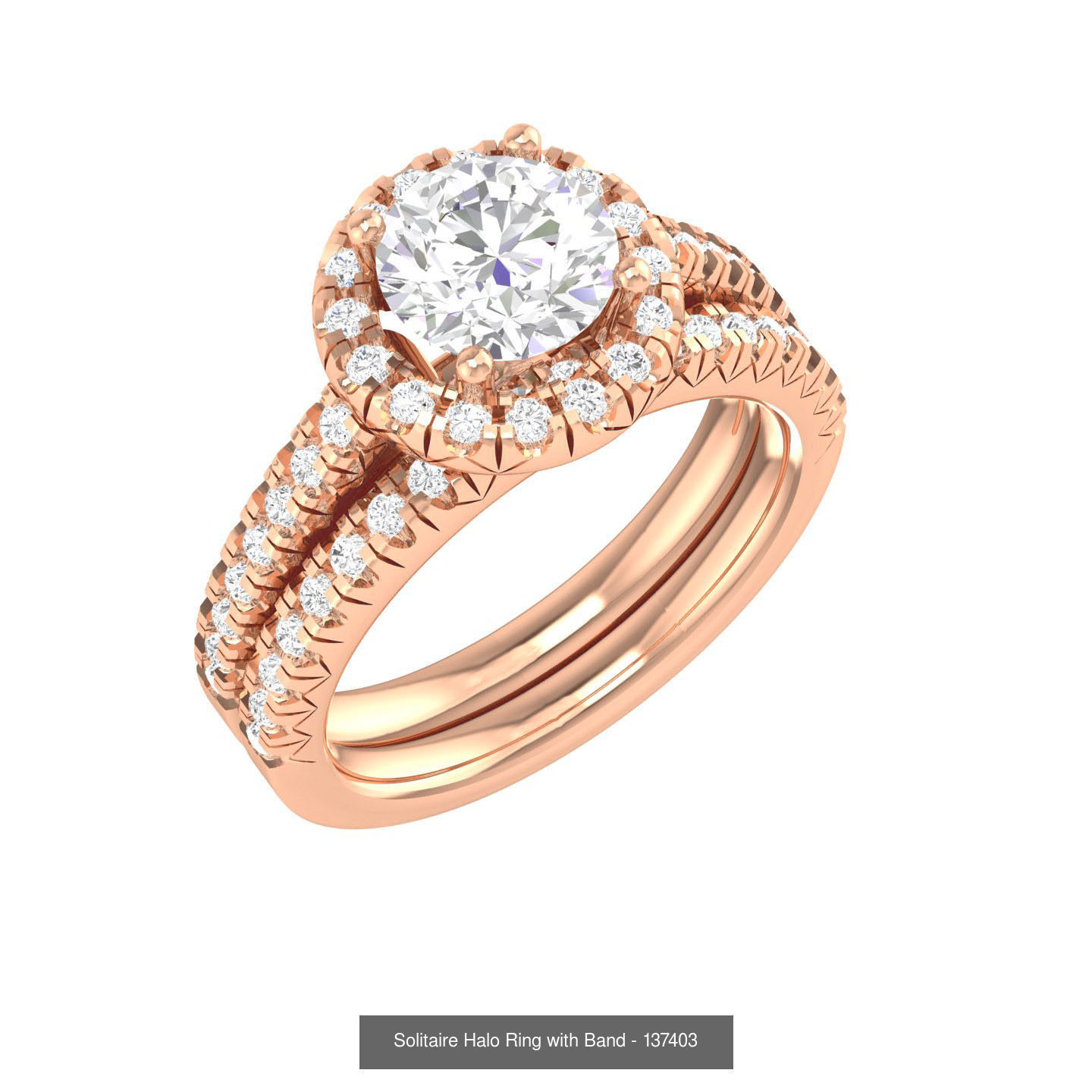 106 Halo ring with band 3dm stl render collection _80