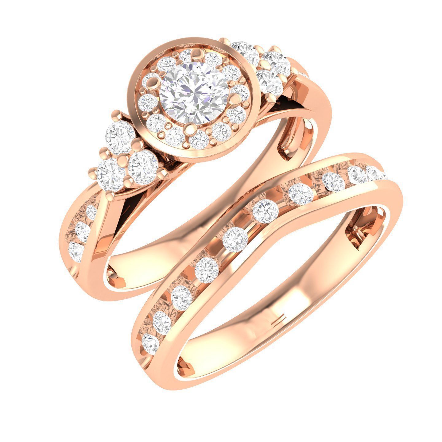 106 Halo ring with band 3dm stl render collection _121