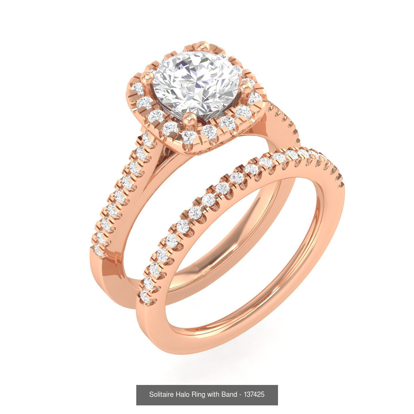 106 Halo ring with band 3dm stl render collection _72