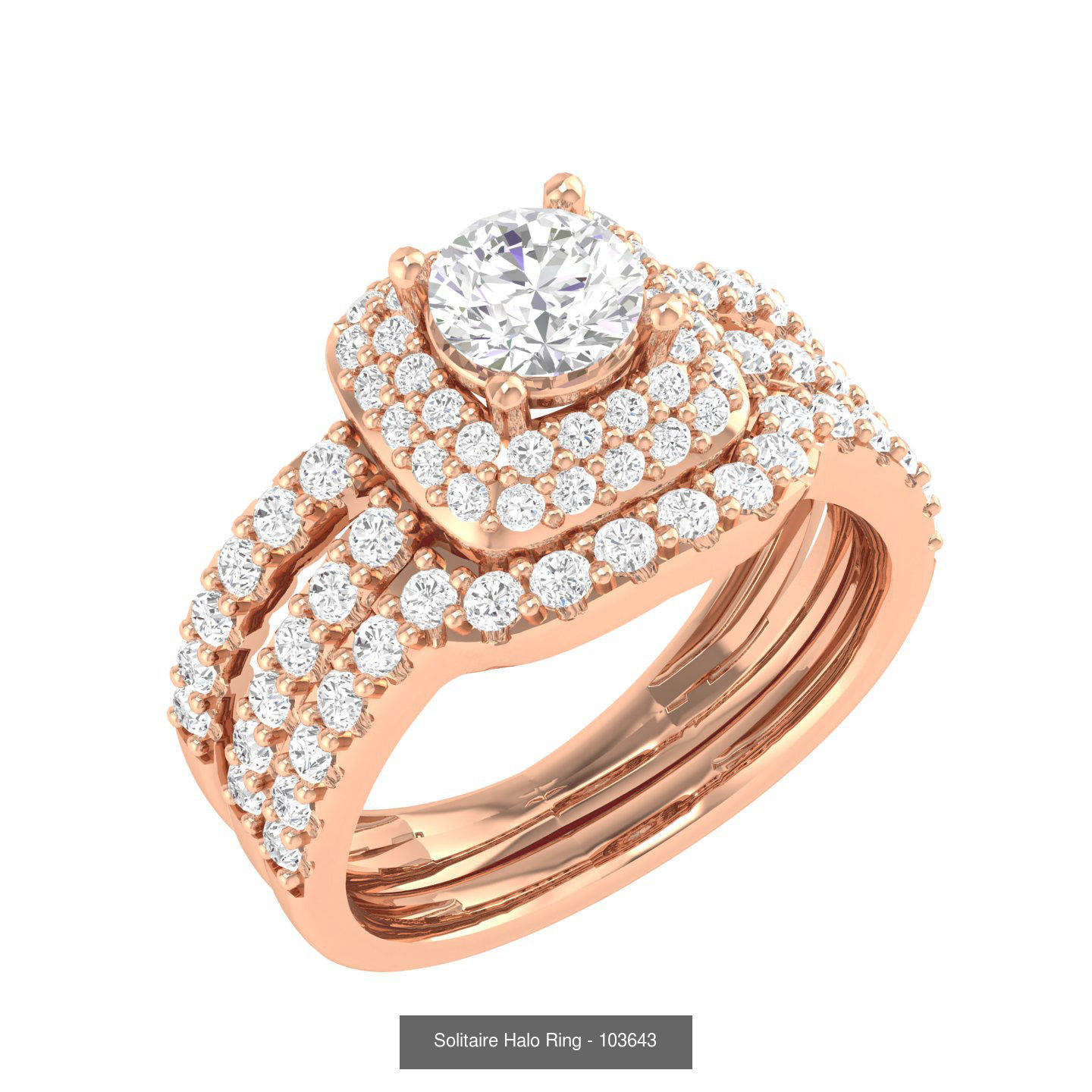 106 Halo ring with band 3dm stl render collection _184