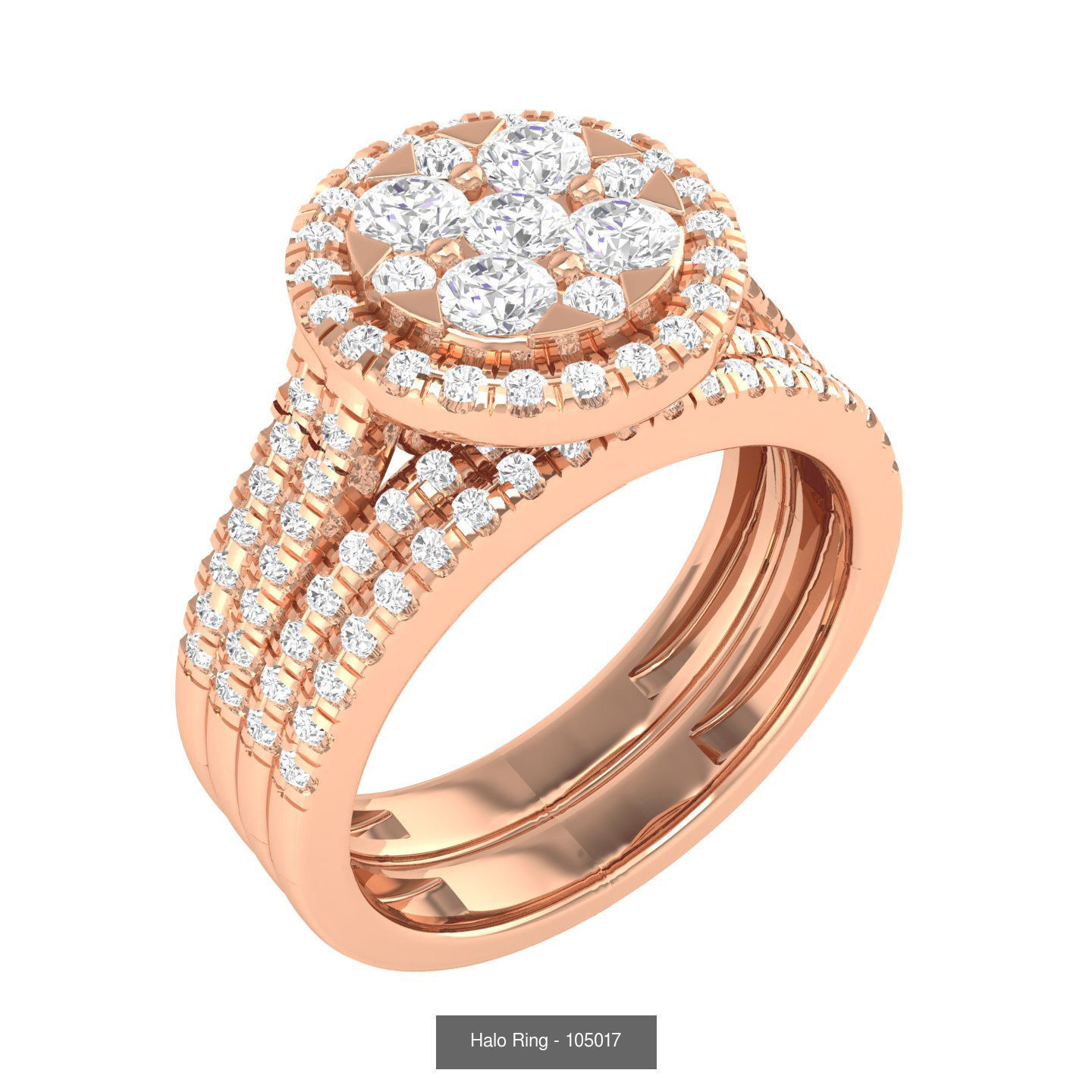 106 Halo ring with band 3dm stl render collection _175