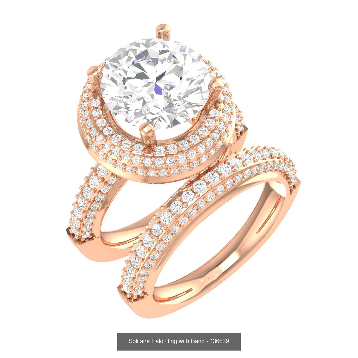 106 Halo ring with band 3dm stl render collection _96