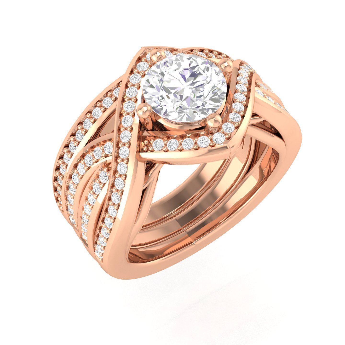 106 Halo ring with band 3dm stl render collection _81