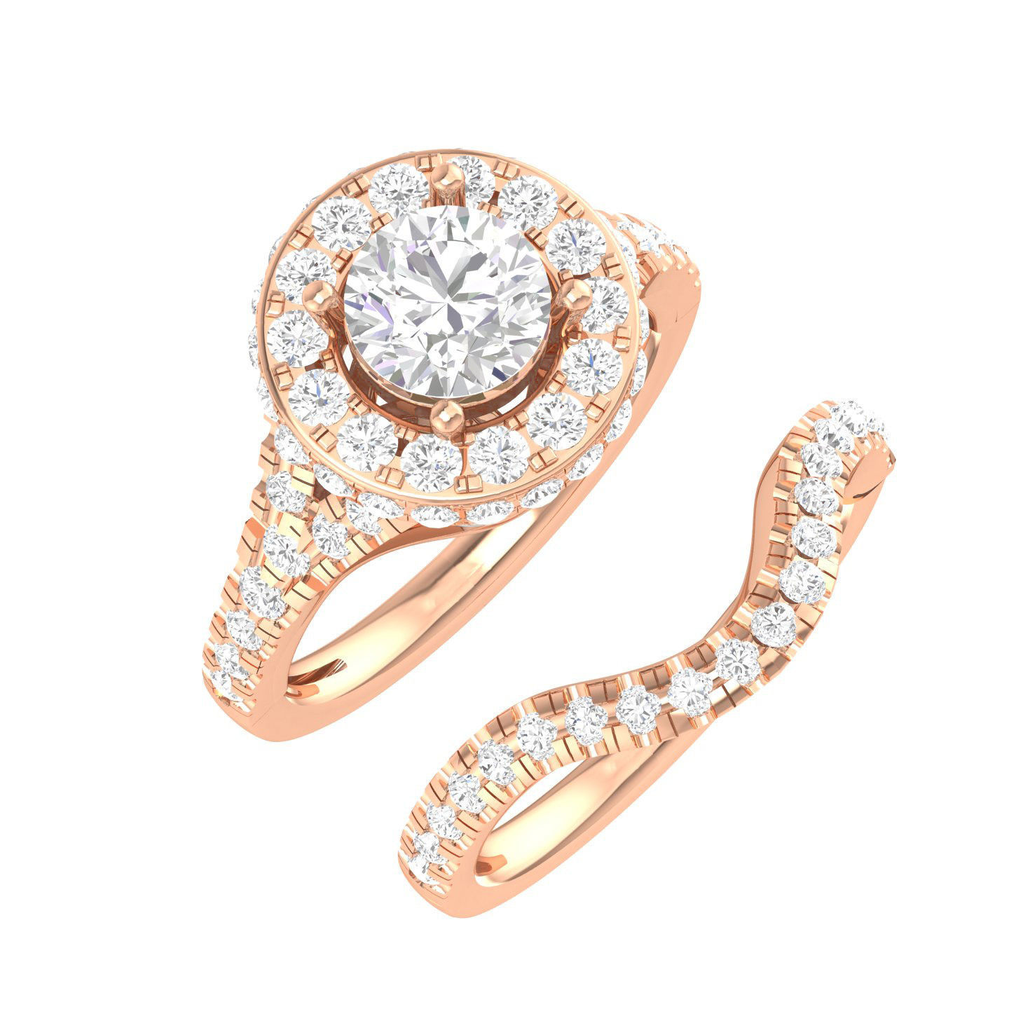 106 Halo ring with band 3dm stl render collection _57