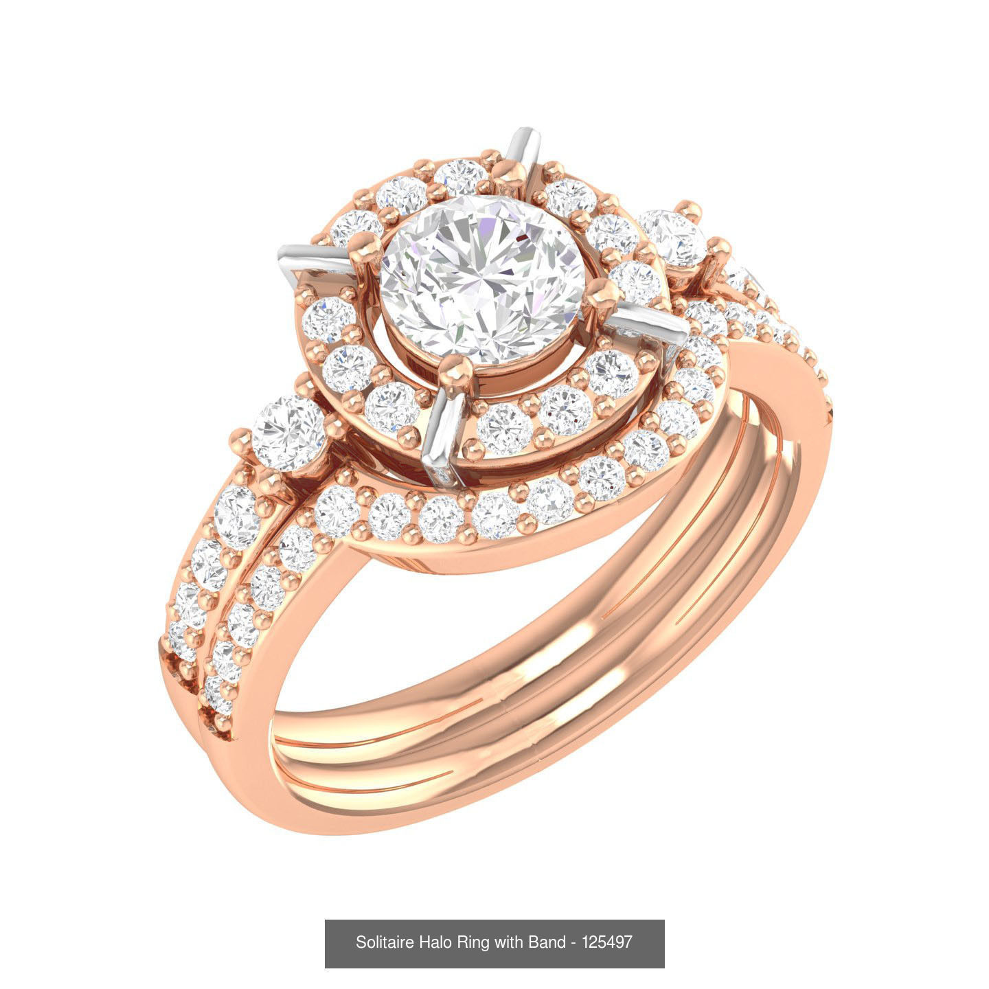 106 Halo ring with band 3dm stl render collection _152