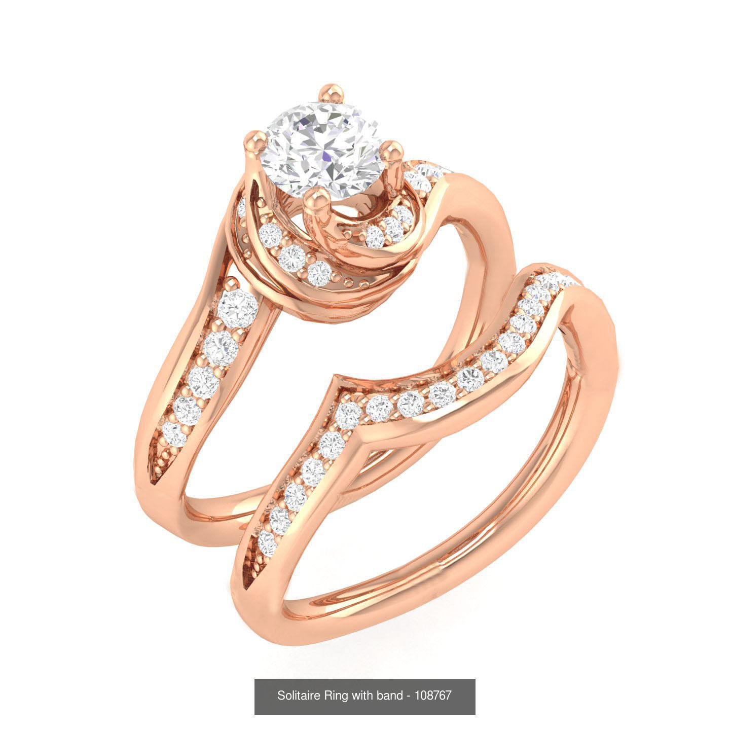 106 Halo ring with band 3dm stl render collection _158