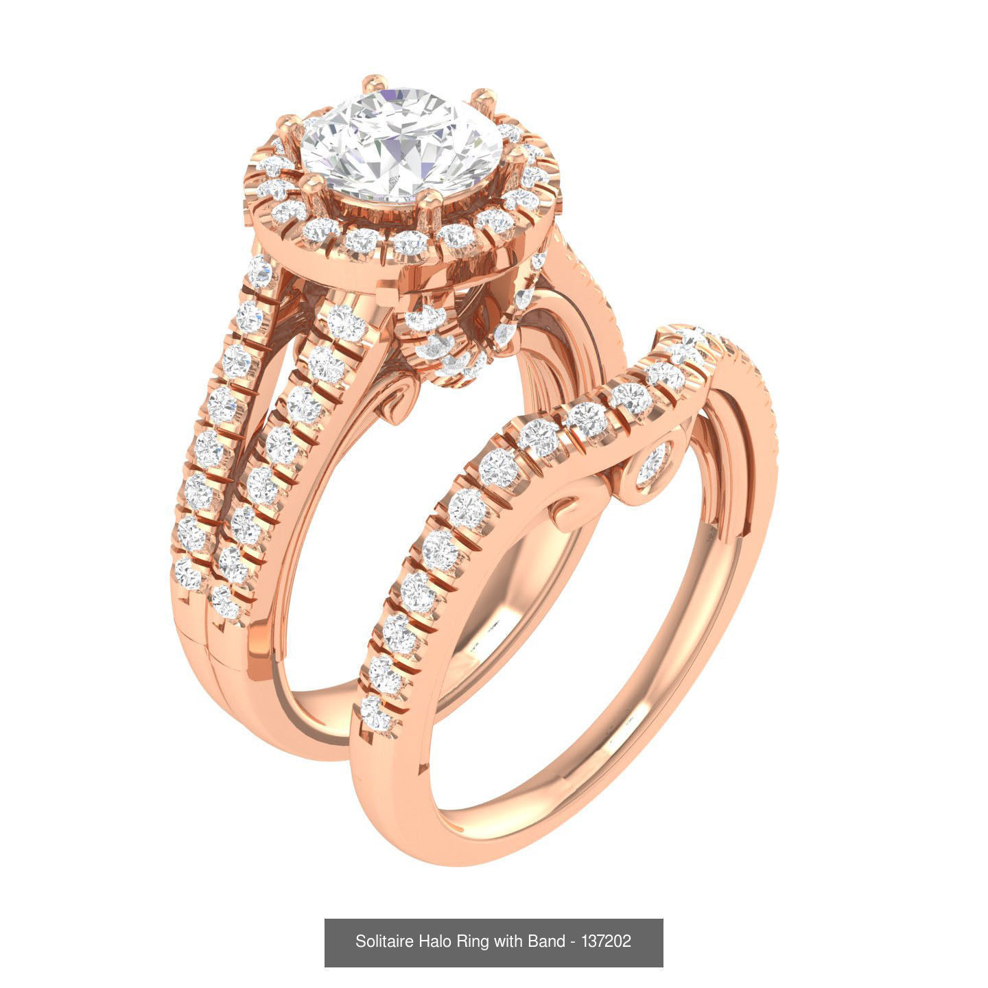 106 Halo ring with band 3dm stl render collection _94