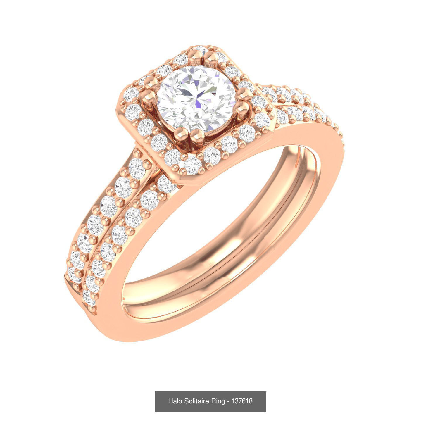 106 Halo ring with band 3dm stl render collection _36