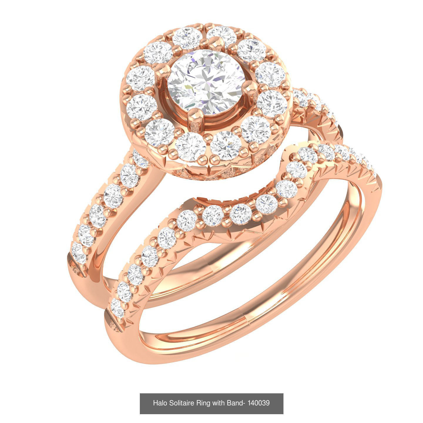 106 Halo ring with band 3dm stl render collection _18