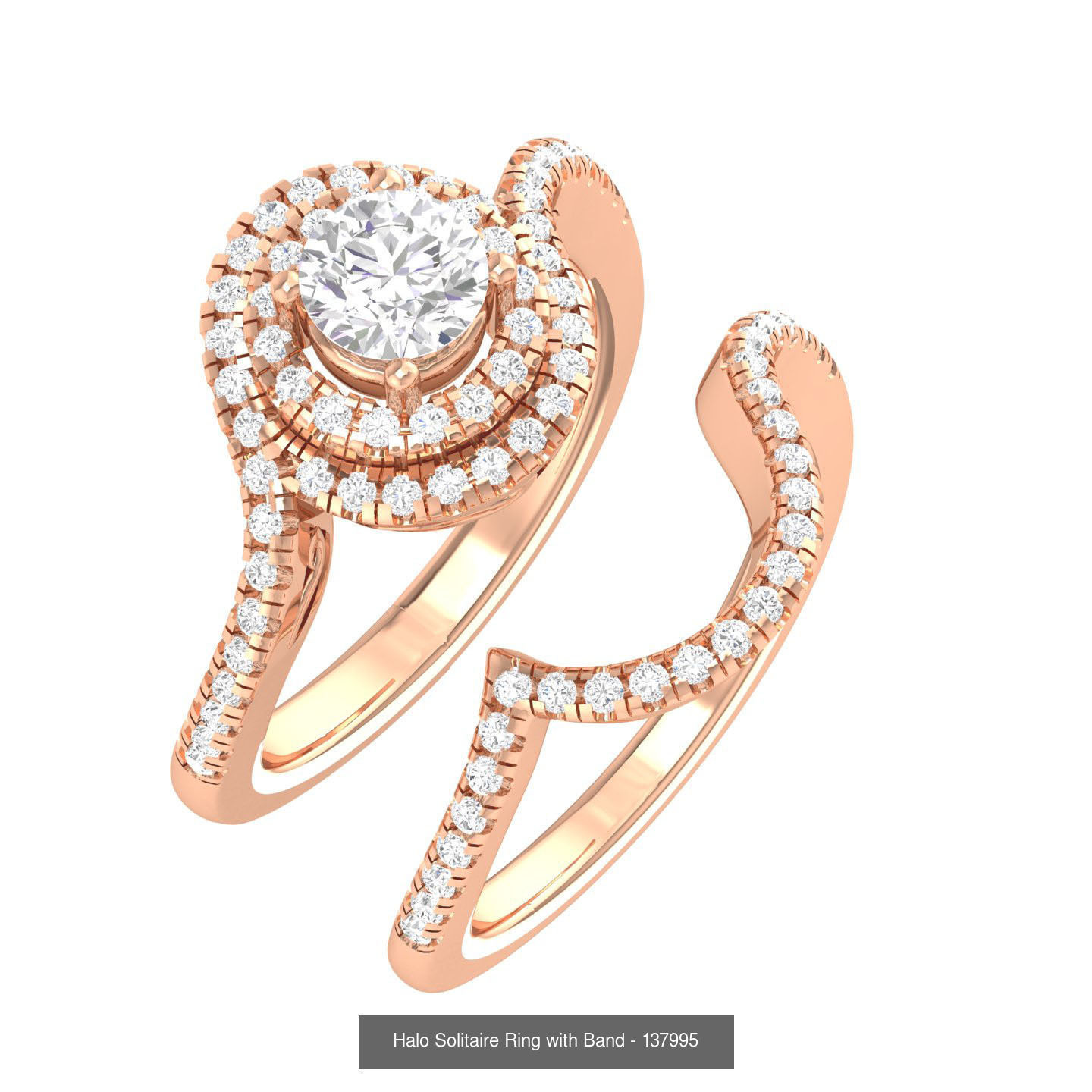 106 Halo ring with band 3dm stl render collection _26