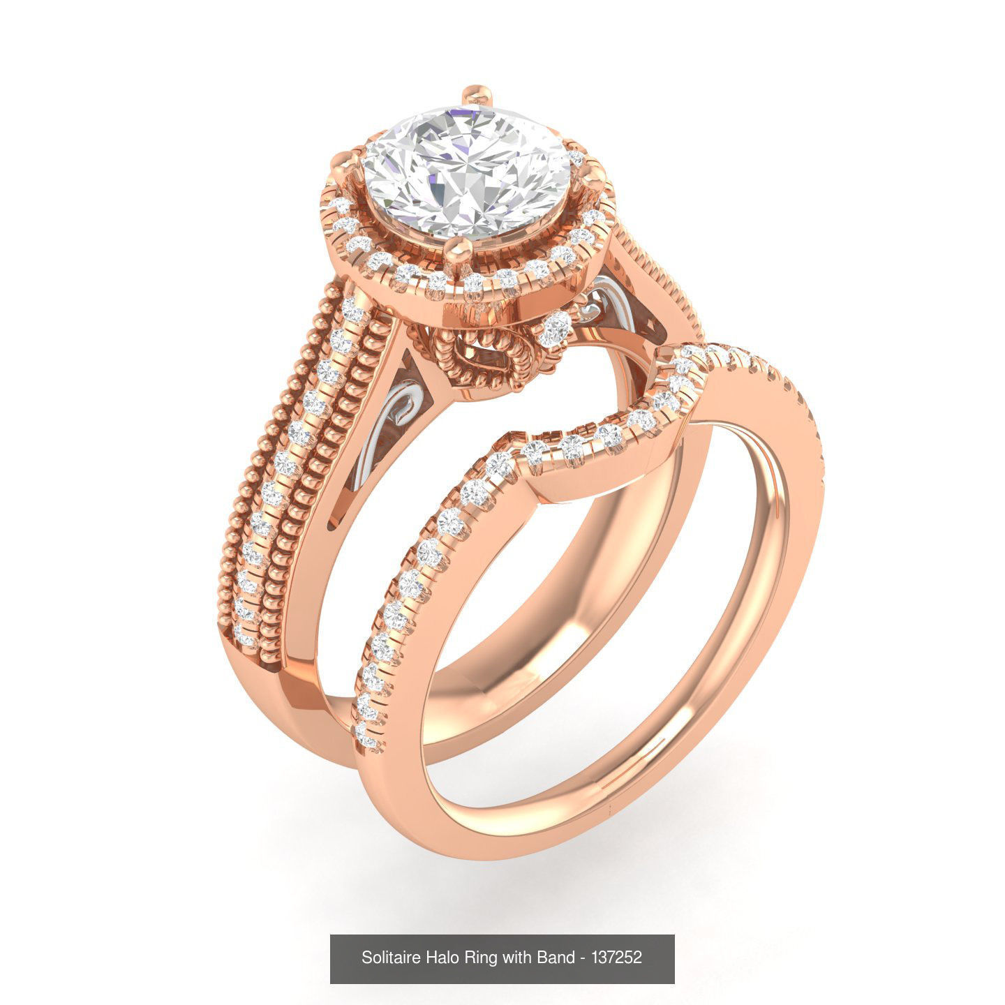 106 Halo ring with band 3dm stl render collection _90