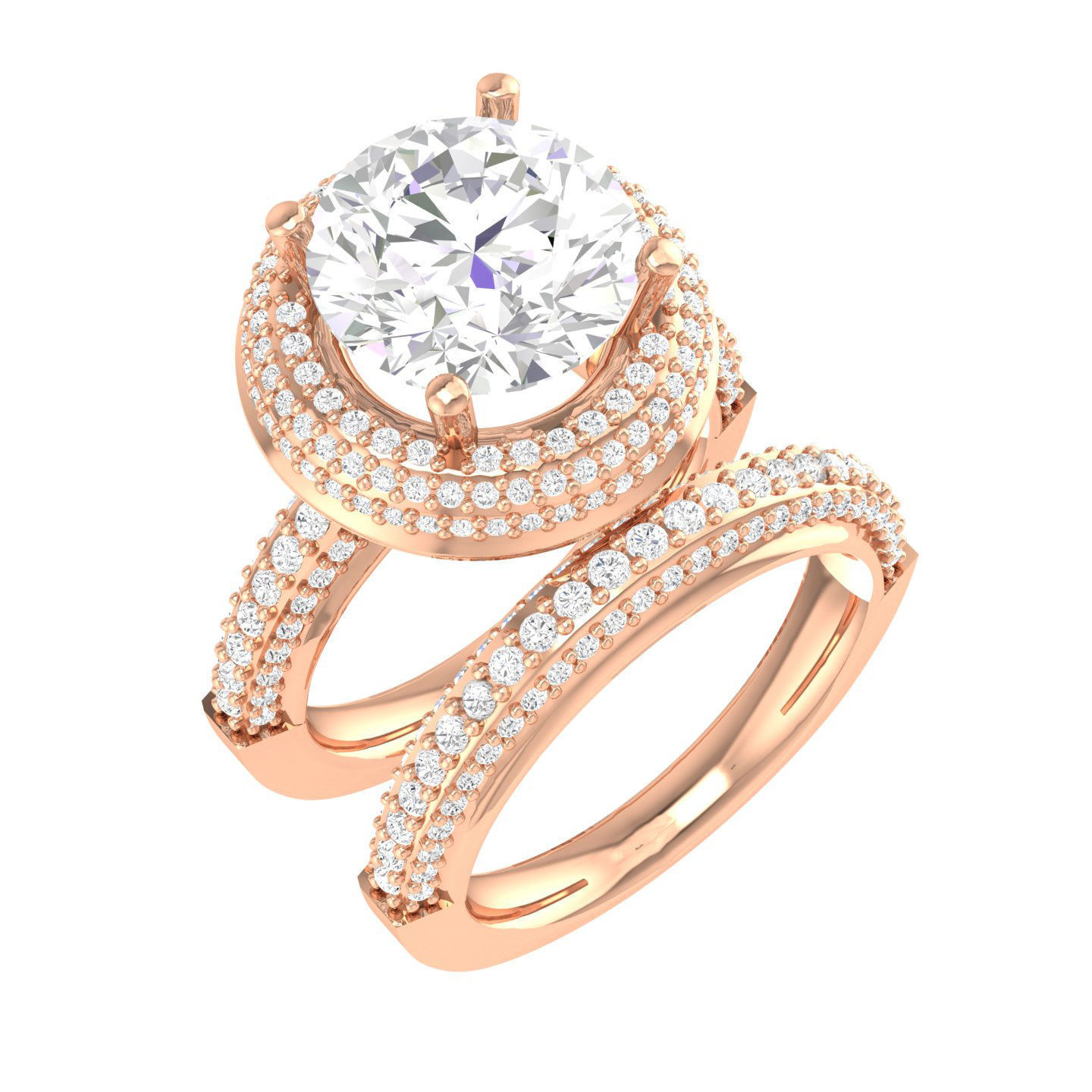 106 Halo ring with band 3dm stl render collection _99