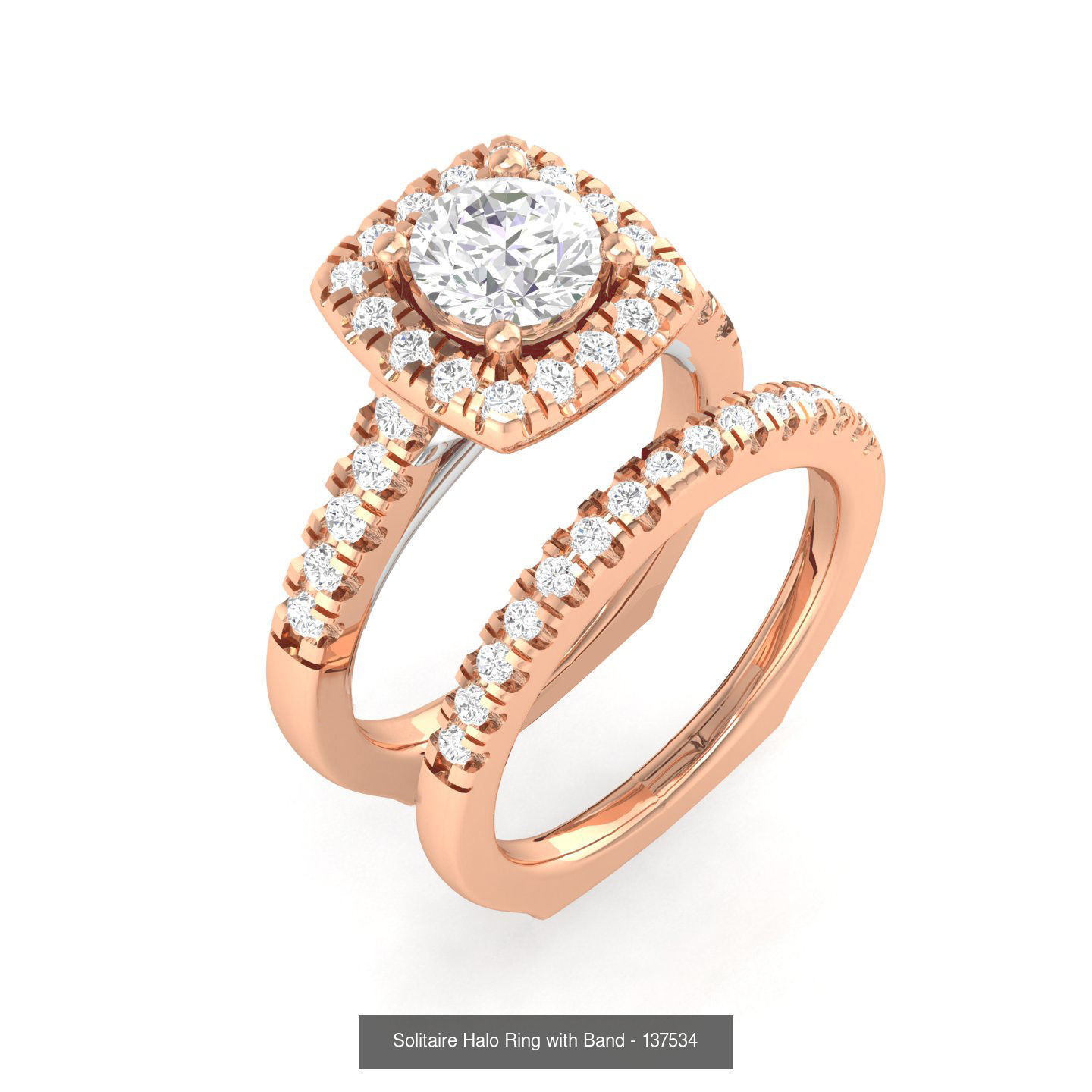 106 Halo ring with band 3dm stl render collection _56