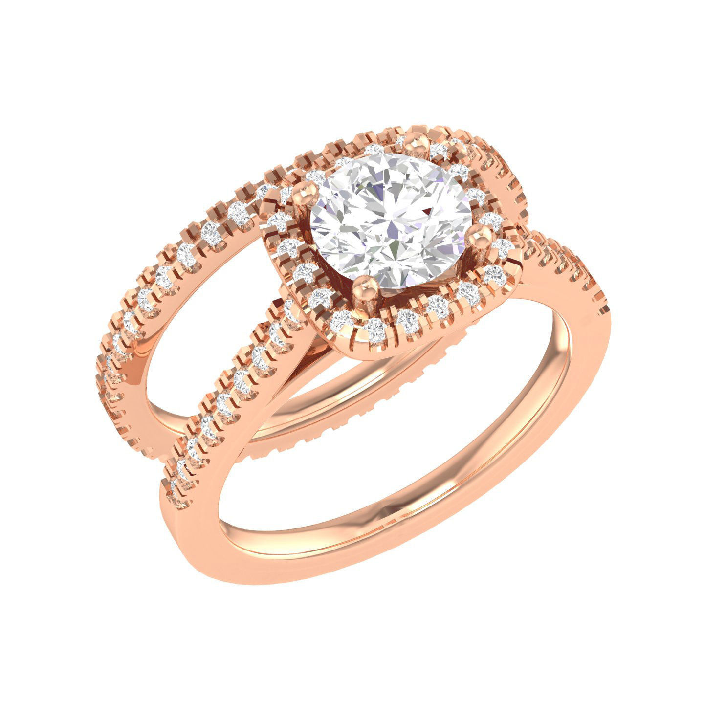 106 Halo ring with band 3dm stl render collection _39