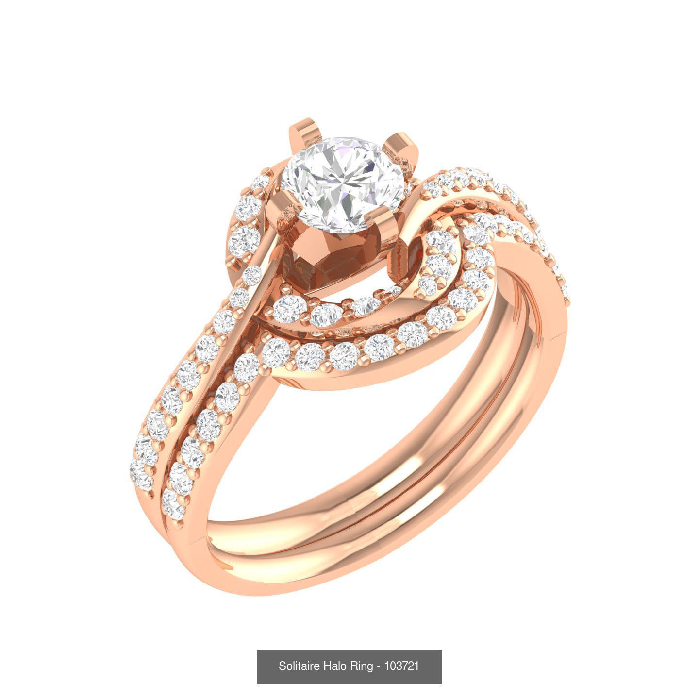 106 Halo ring with band 3dm stl render collection _183