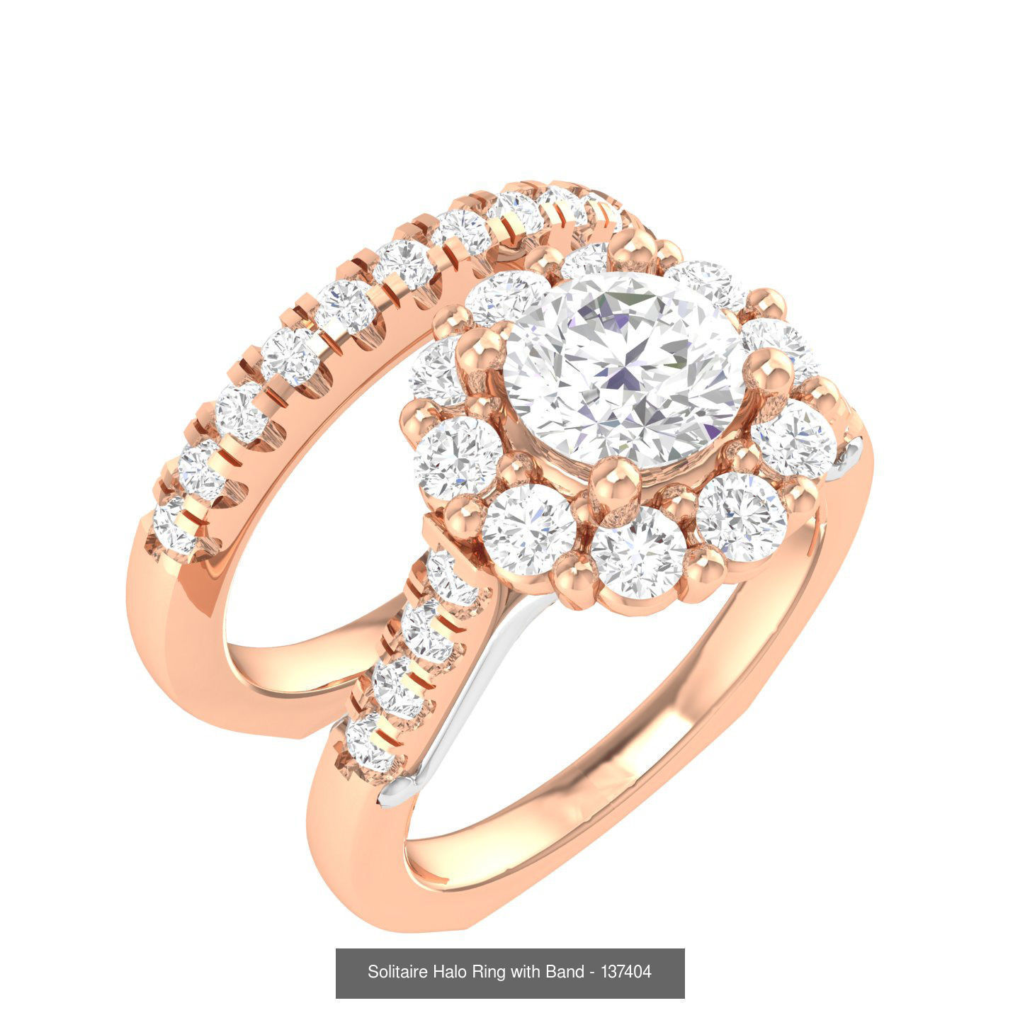 106 Halo ring with band 3dm stl render collection _78