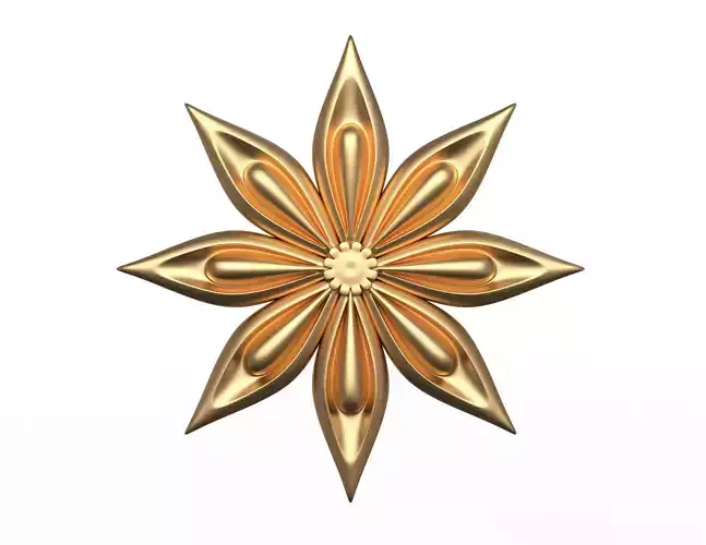 Rosette Carved Decoration CNC 011