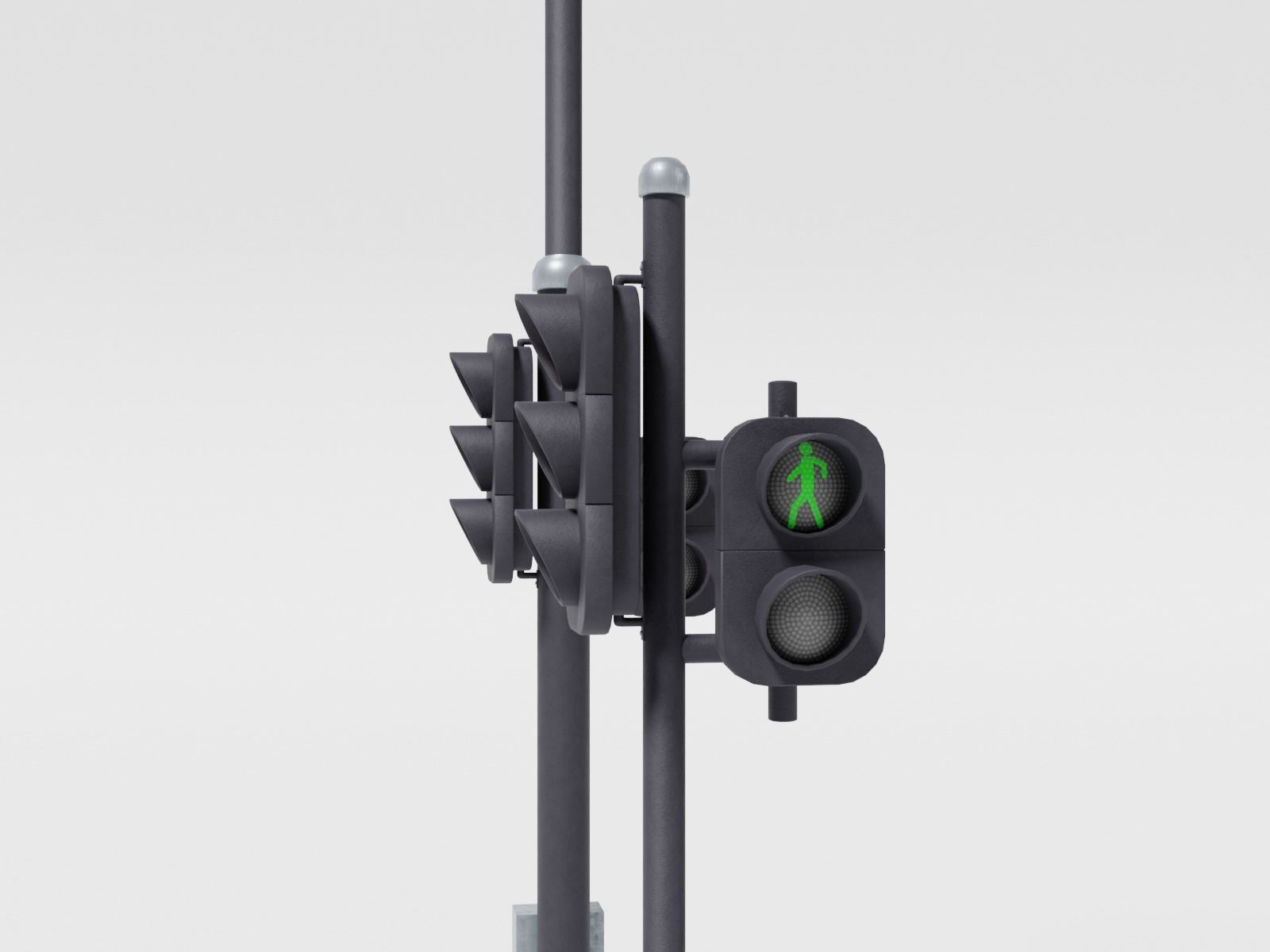 Street traffic lights Low-poly 3D model_7