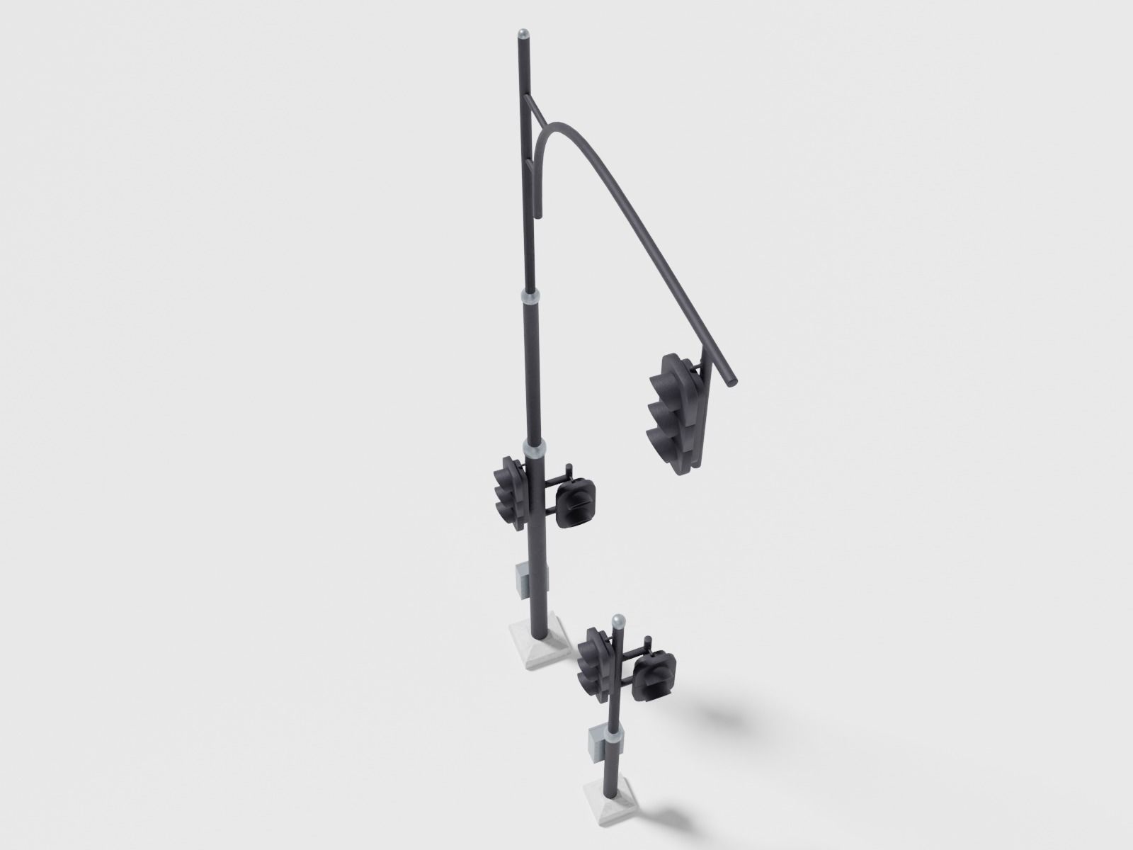 Street traffic lights Low-poly 3D model_5