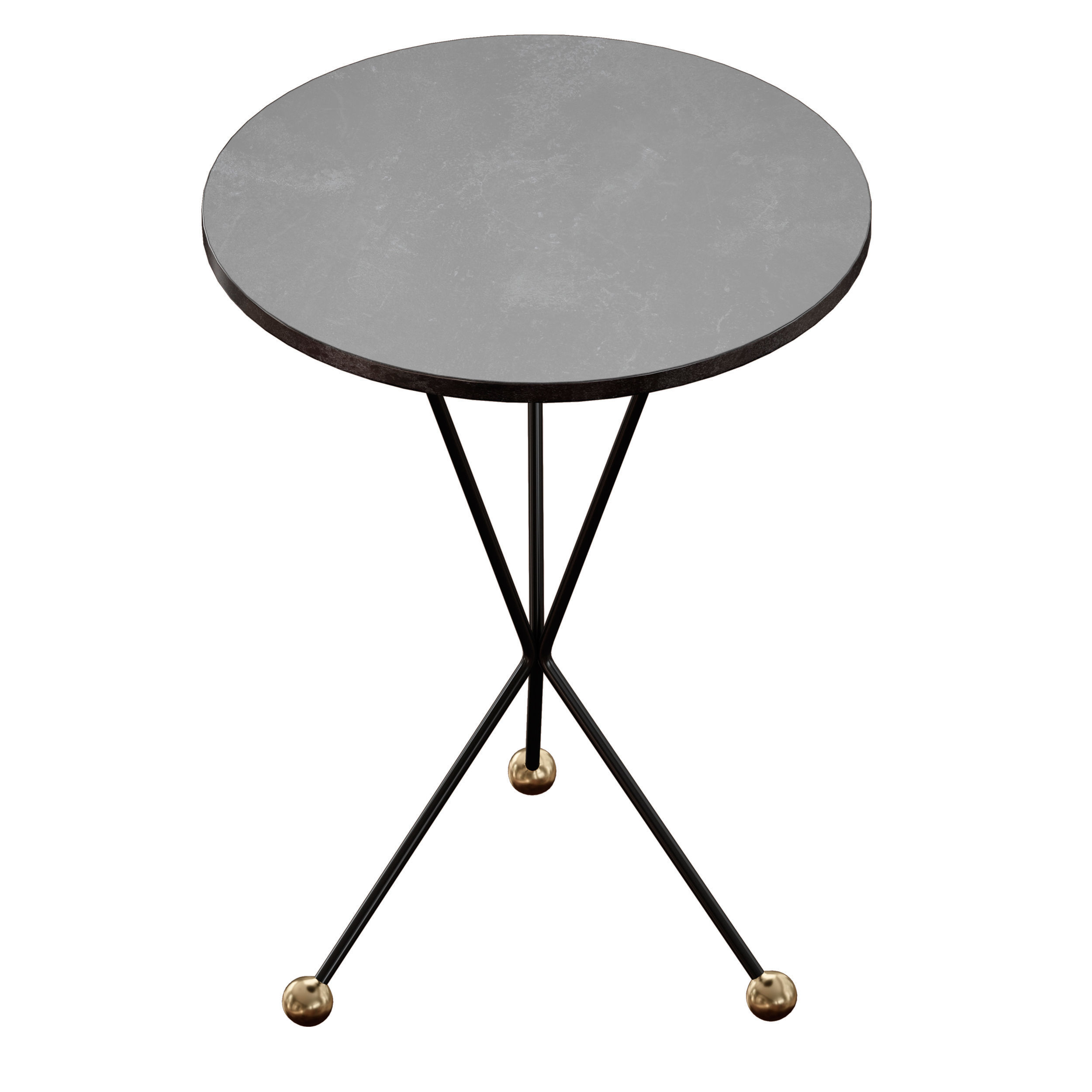 Elan Side Table Black Metal By Noir 3D model_8