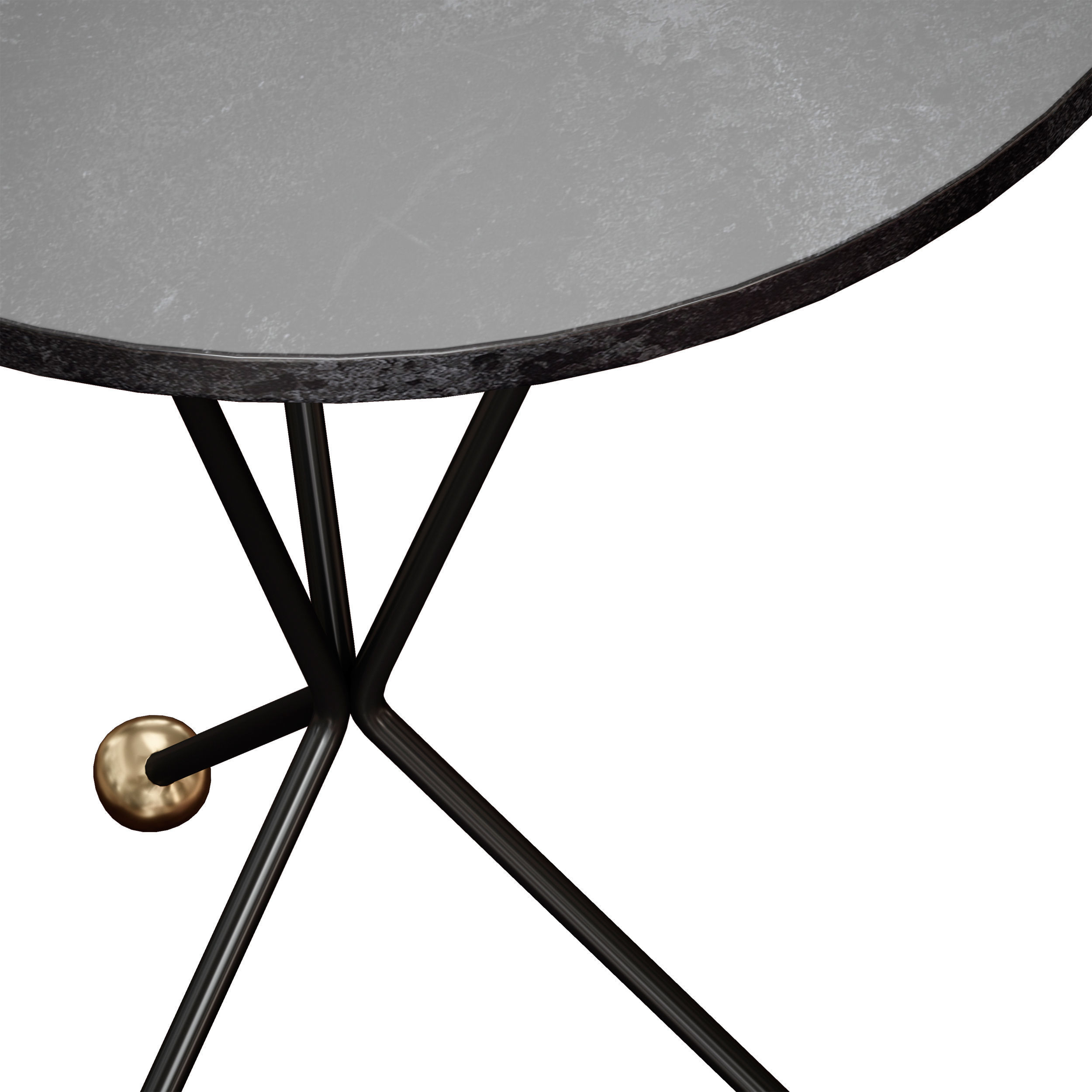 Elan Side Table Black Metal By Noir 3D model_9