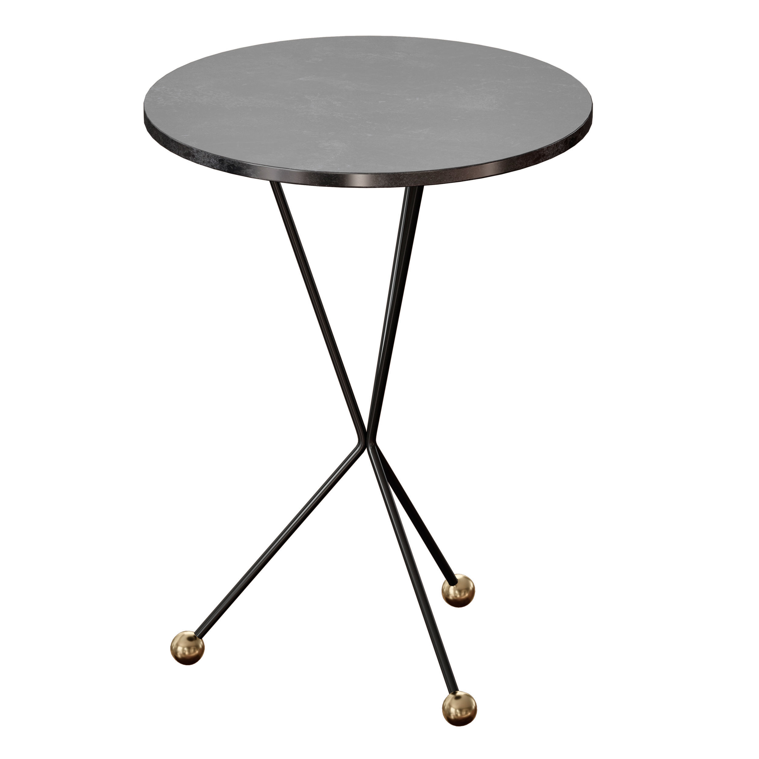 Elan Side Table Black Metal By Noir 3D model_6