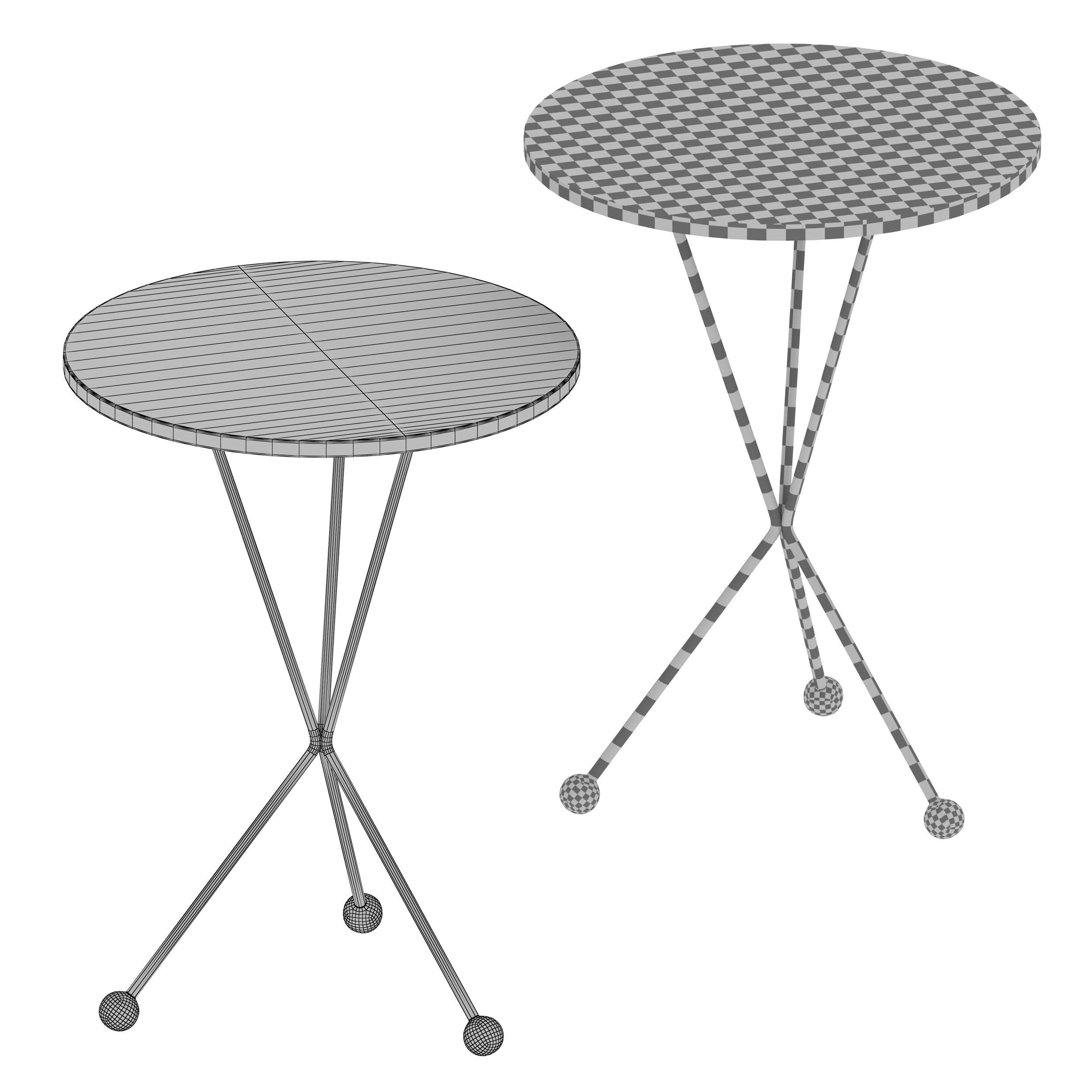 Elan Side Table Black Metal By Noir 3D model_10