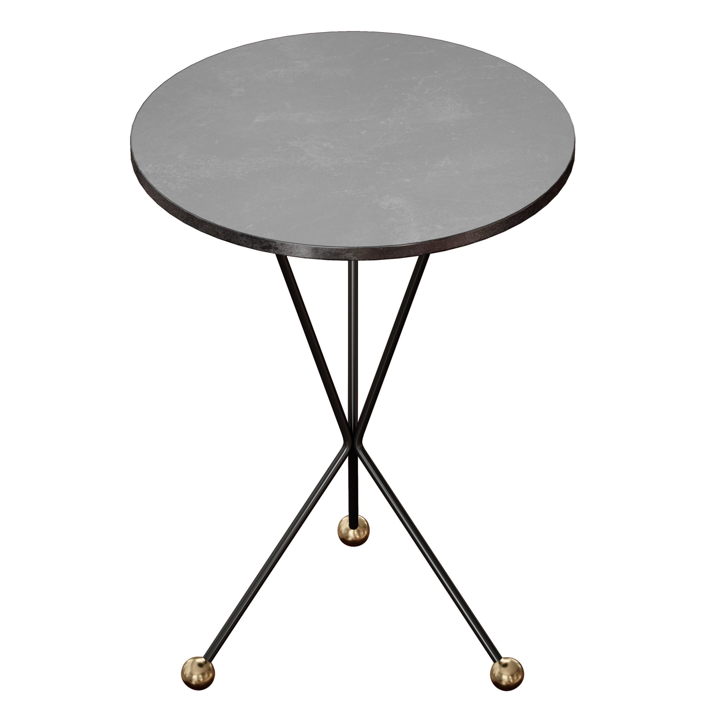 Elan Side Table Black Metal By Noir 3D model_3