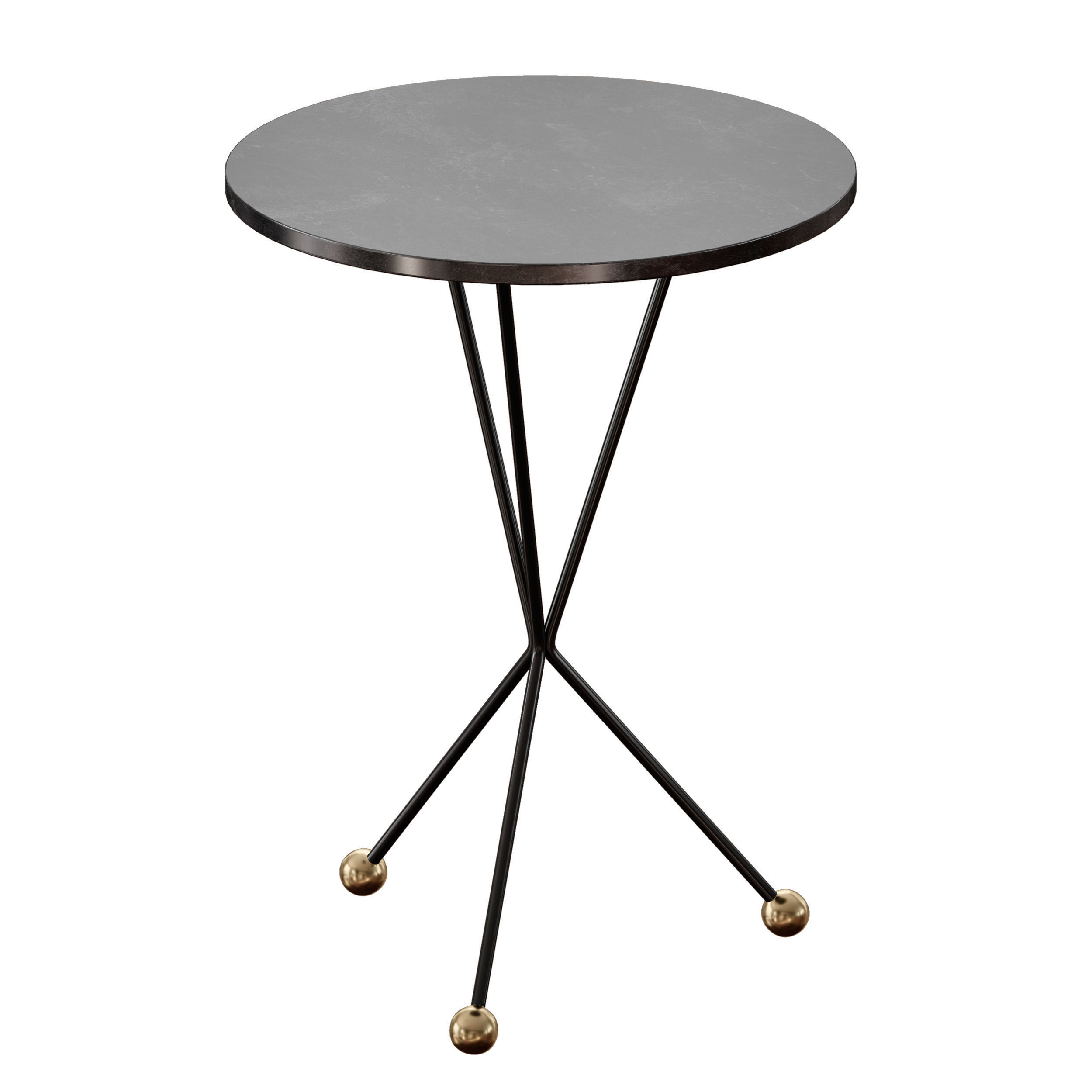 Elan Side Table Black Metal By Noir 3D model_7