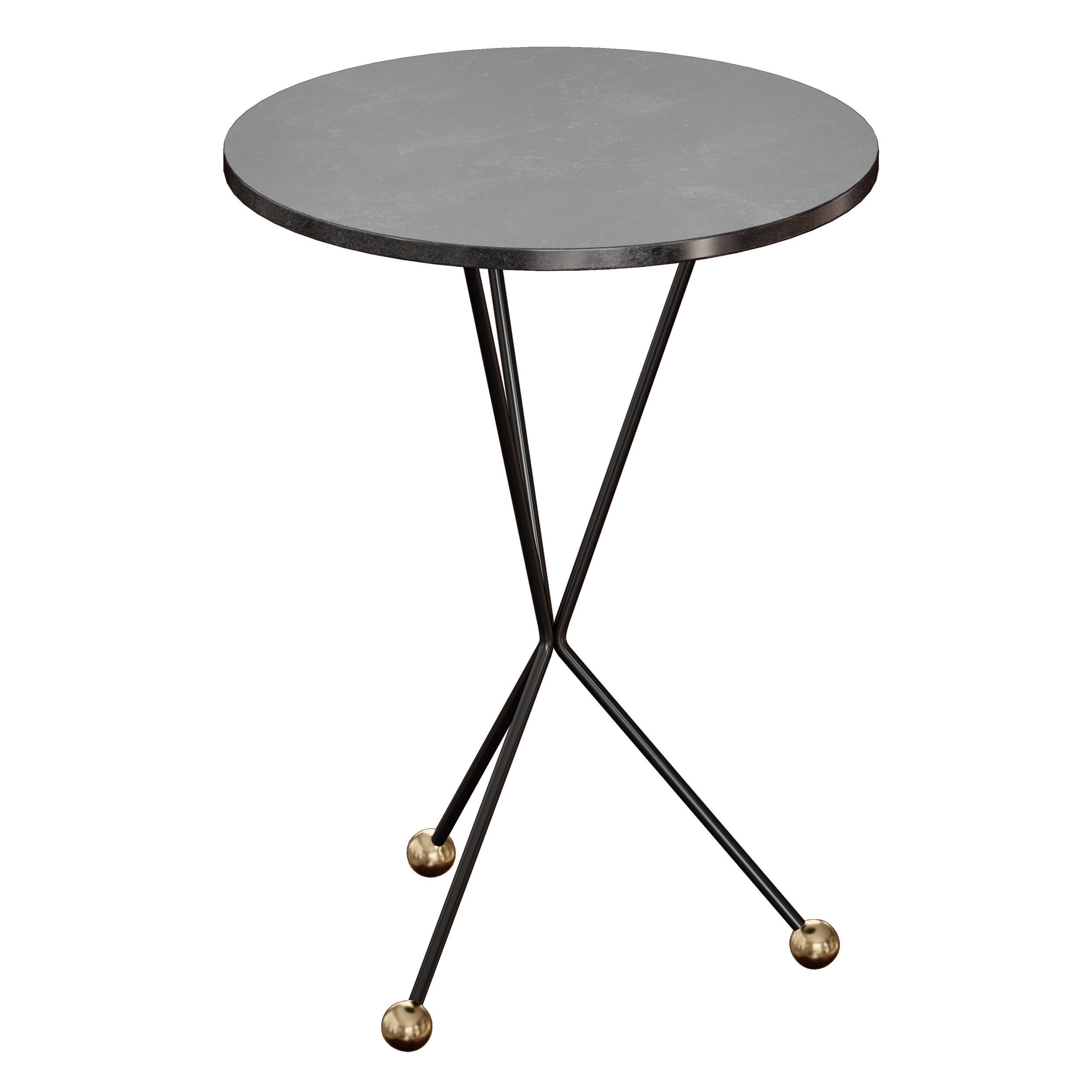 Elan Side Table Black Metal By Noir 3D model_4