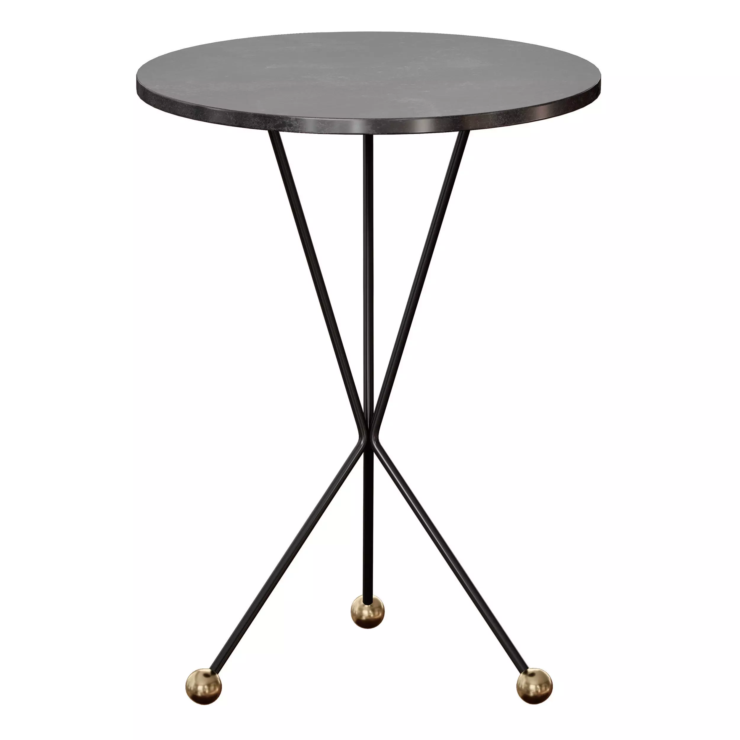 Elan Side Table Black Metal By Noir 3D model_0