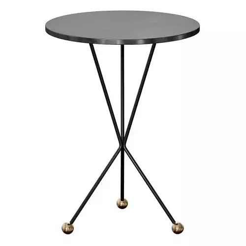 Elan Side Table Black Metal By Noir