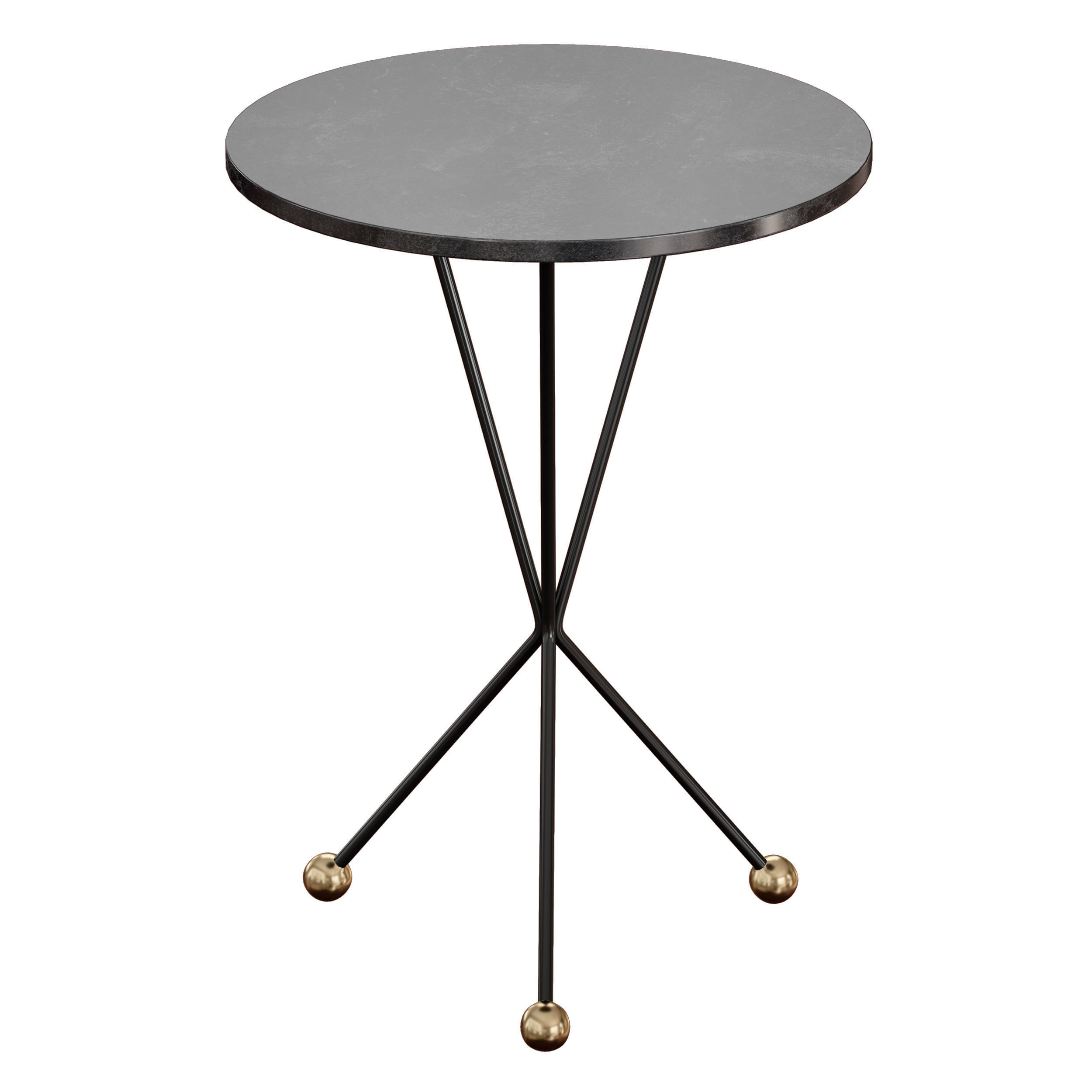 Elan Side Table Black Metal By Noir 3D model_5
