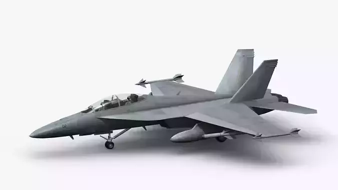 F A-18 EF SuperHornet Low-poly 3D model