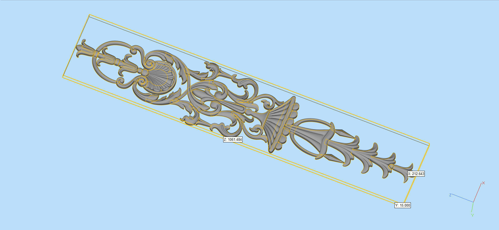 Big pattern on door 3D print model_4