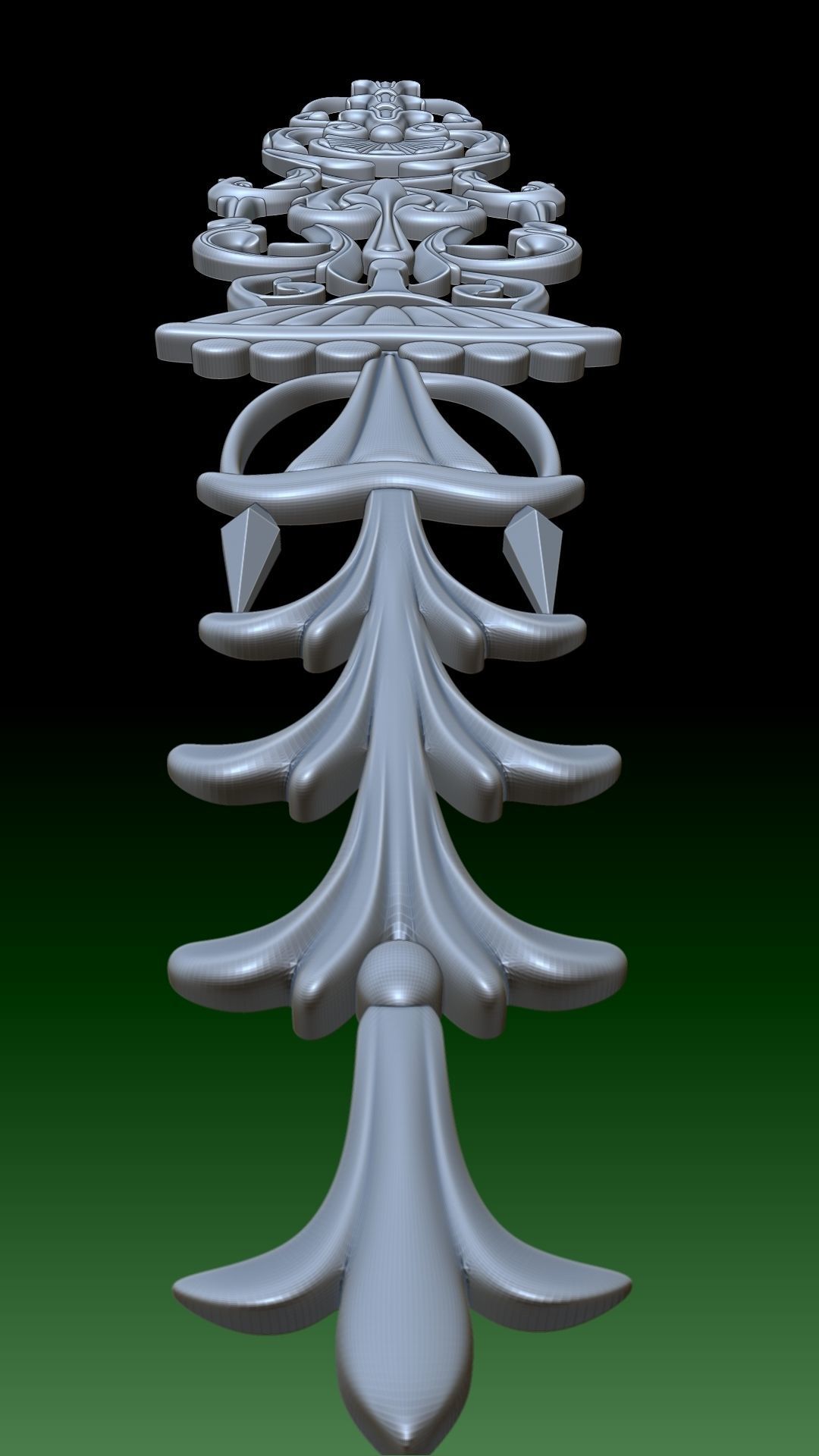 Big pattern on door 3D print model_2