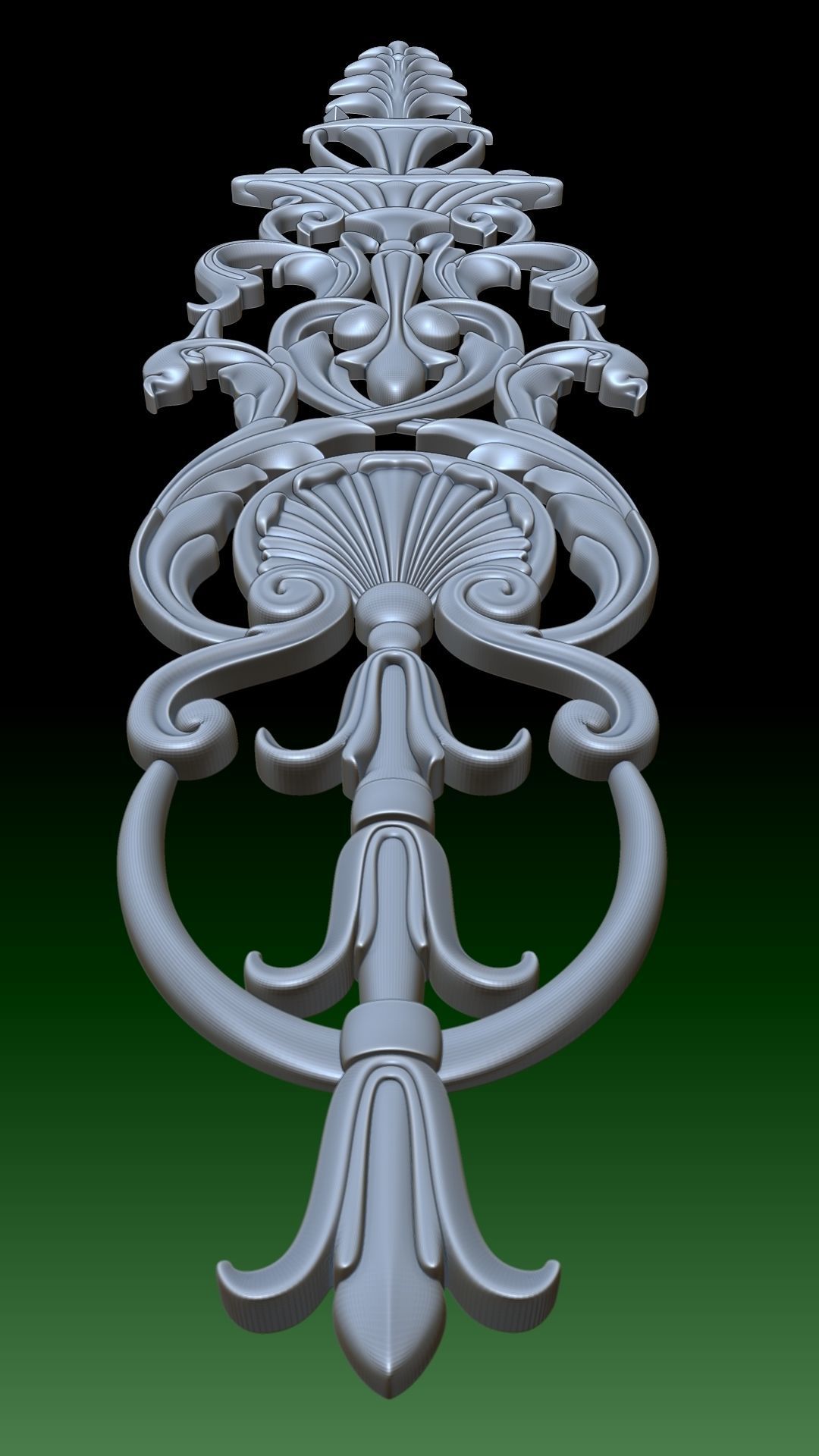 Big pattern on door 3D print model_3