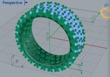 Pave Ring 232 3D print model_1