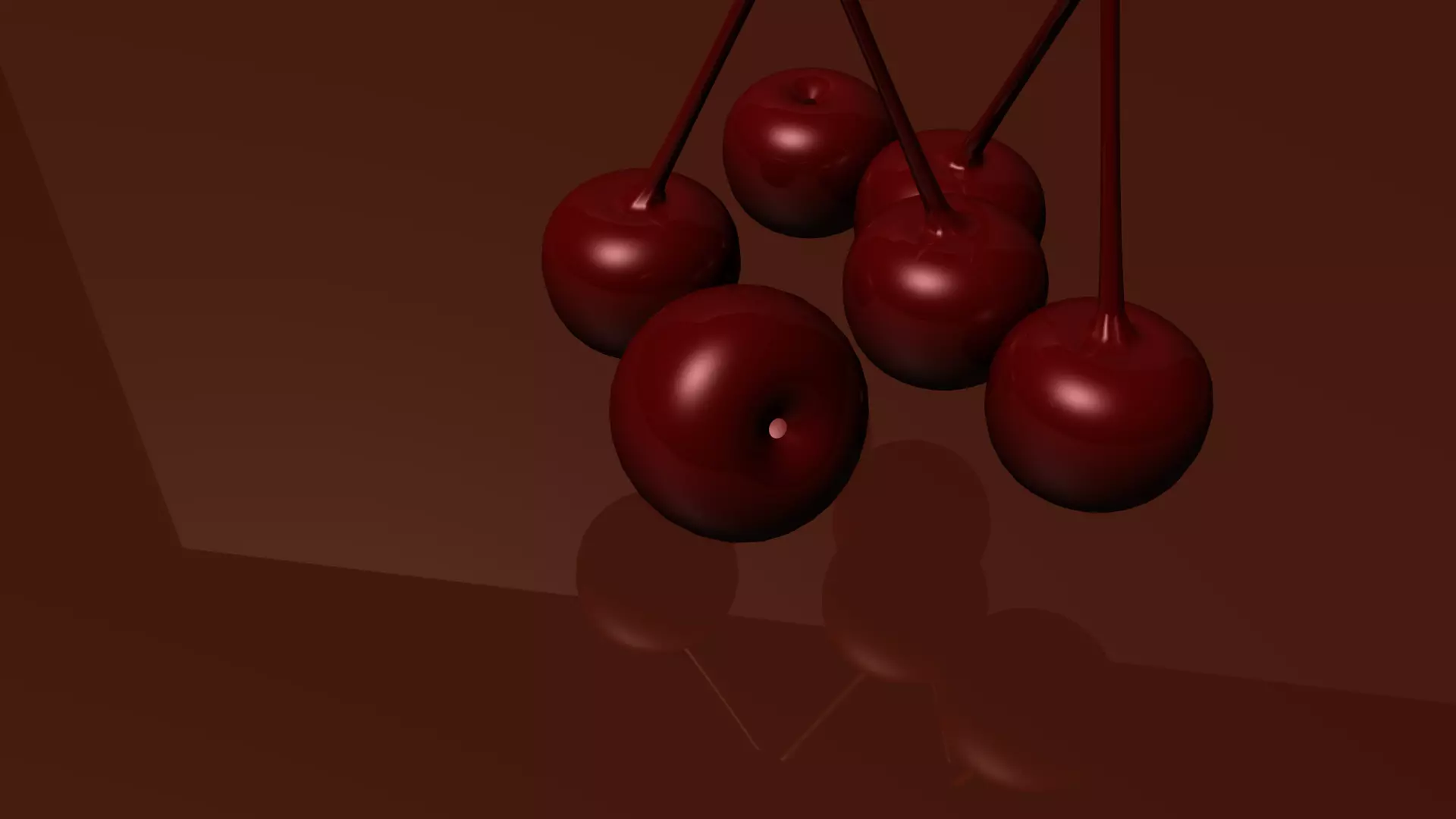 Cherry cherries on branch Free 3D model_0