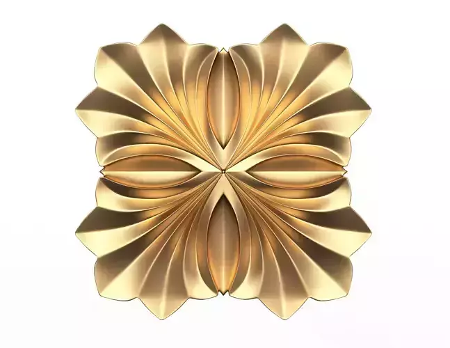 Rosette Carved Decoration CNC 016 Low-poly 3D model