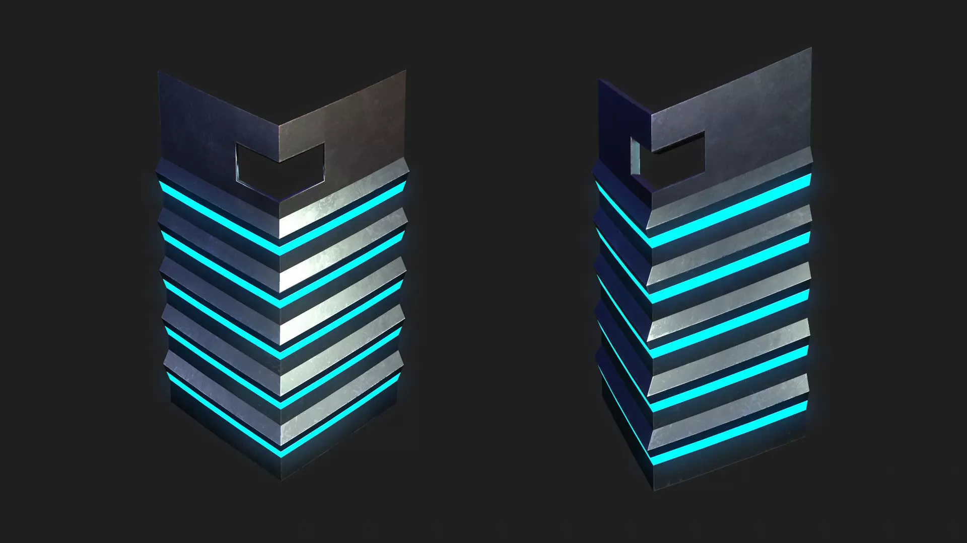 Sci-Fi Shield 3 Low-poly 3D model_0