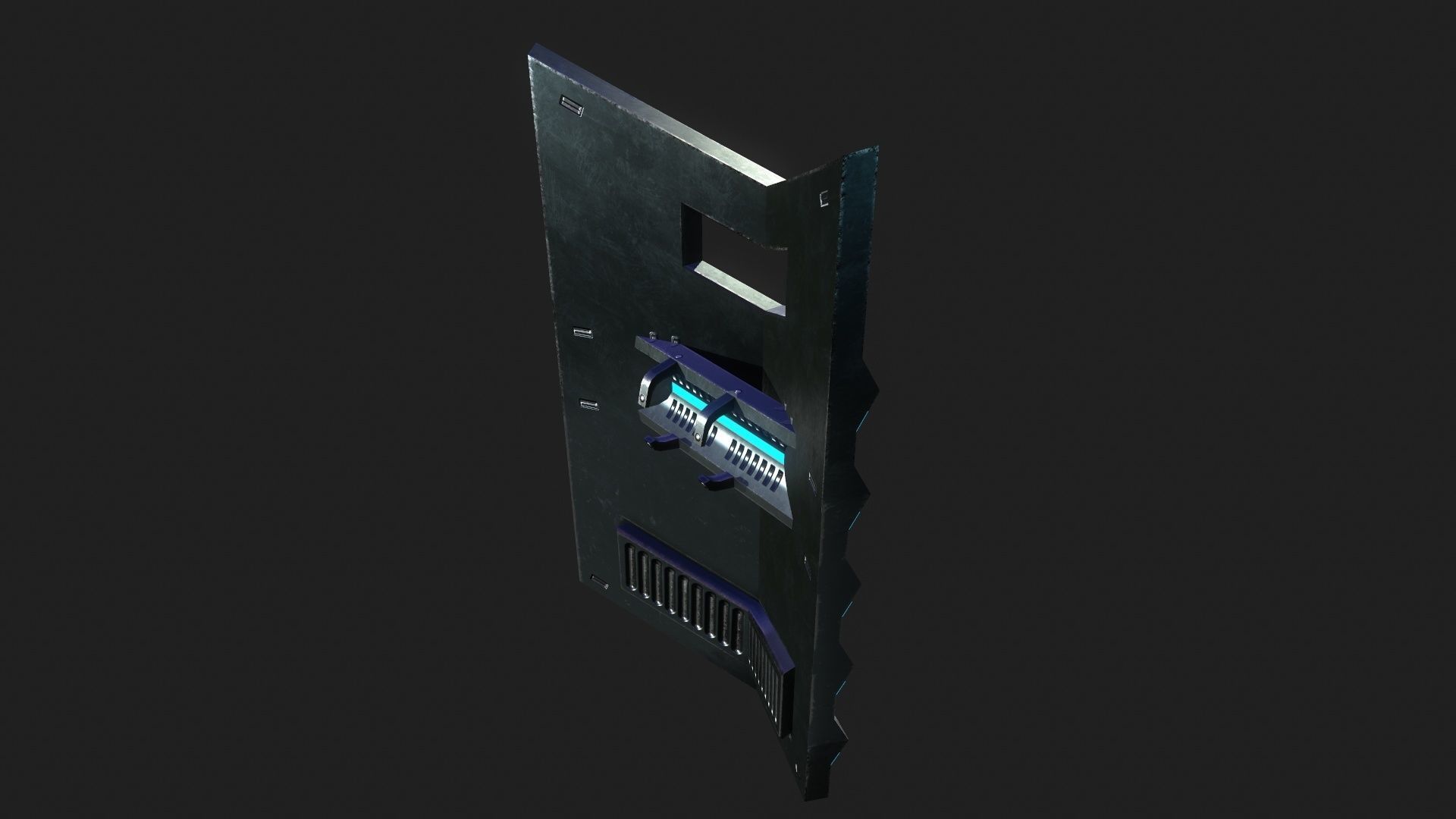 Sci-Fi Shield 3 Low-poly 3D model_5