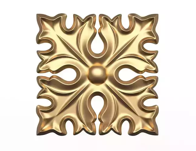 Rosette Carved Decoration CNC 017