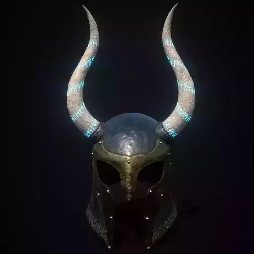Horned fantasy helmet