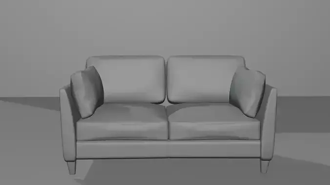 Antonio Black Leather Love Seat