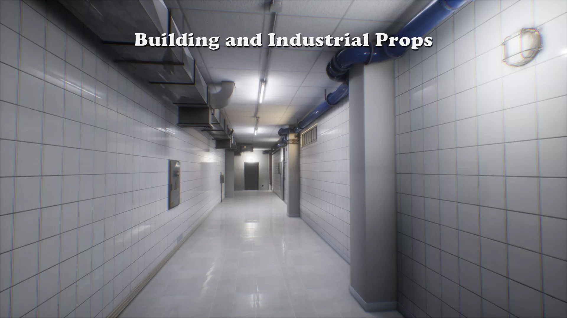 Building and Industrial Props unreal asset Low-poly 3D model